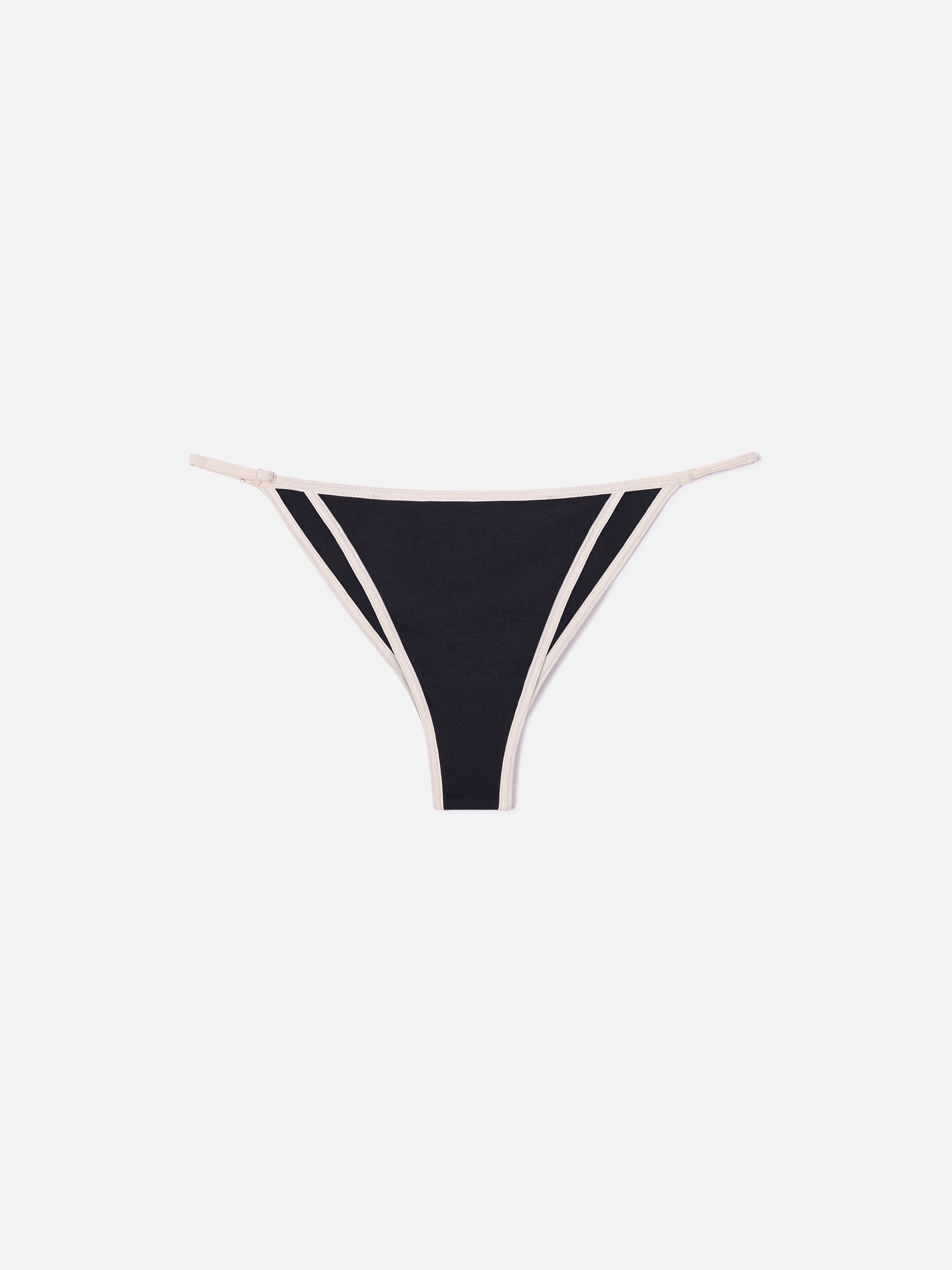 slip-mare-zephire-string-mc2-saint-barth-brasiliana-nero-con-profilo-a-contrasto image 1