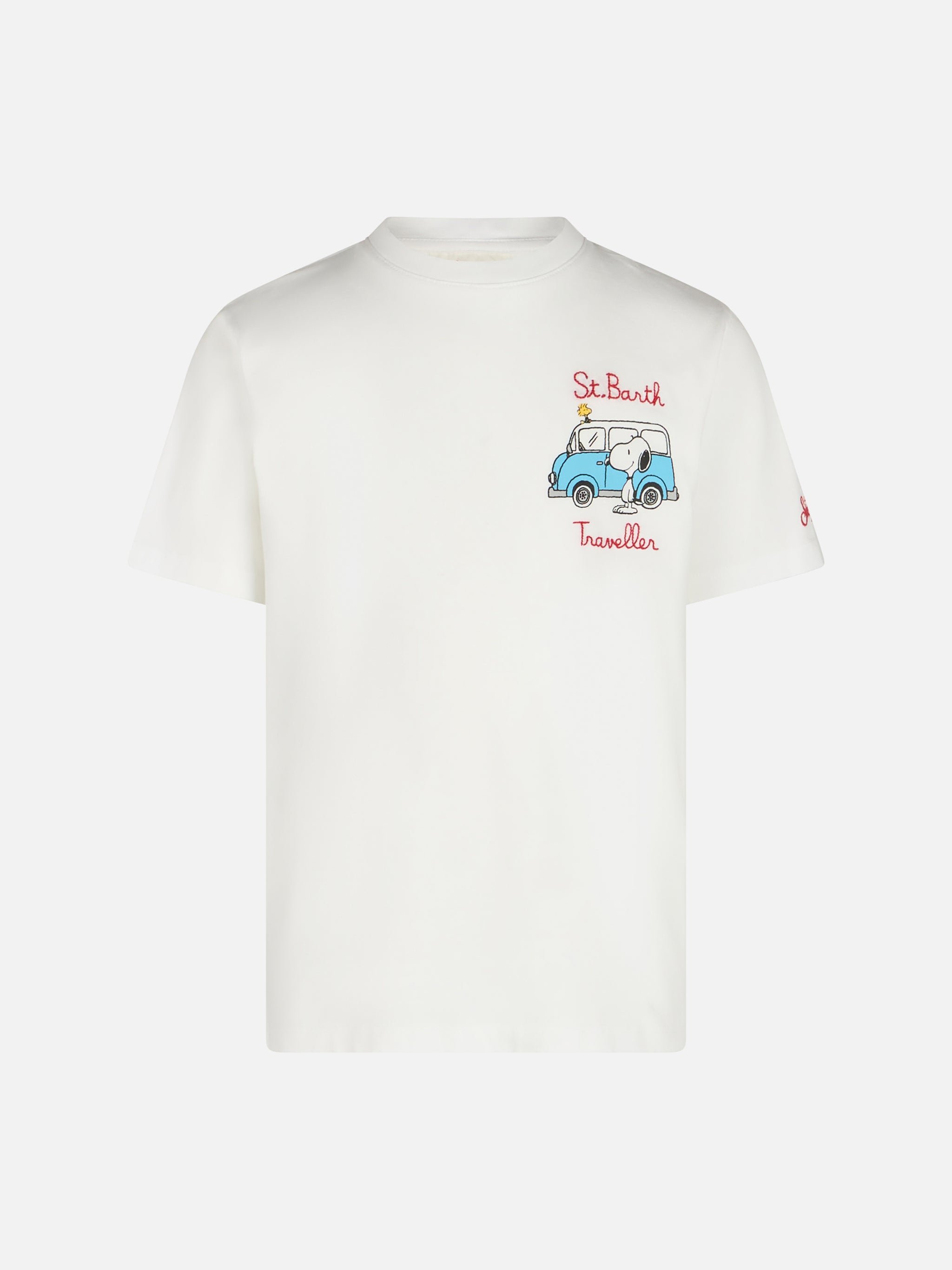 mc2-saint-barth-t-shirt-bambino-snoopy-st-barth-traveller-bianca-special-edition image 1