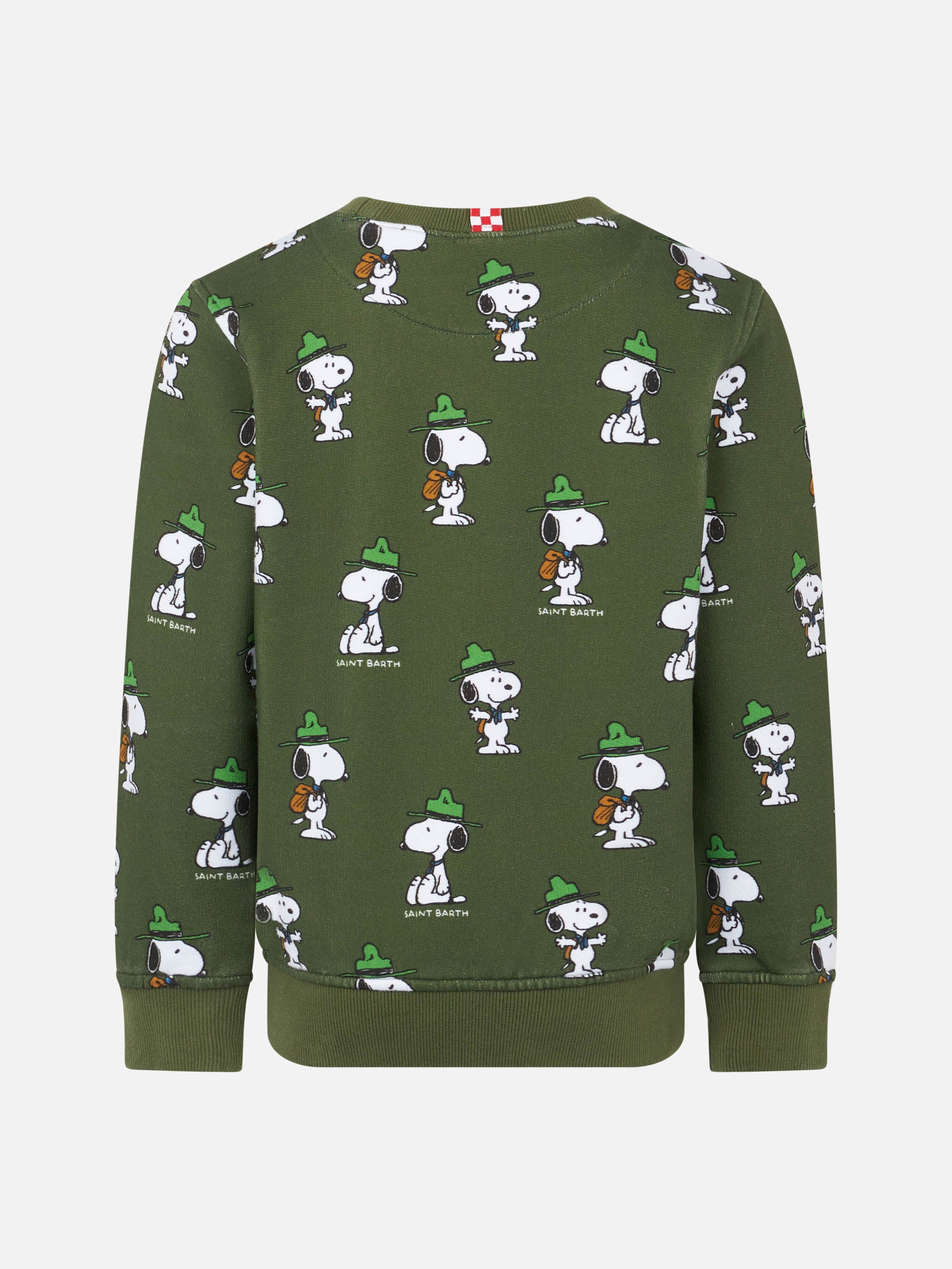 mc2-saint-barth-felpa-bambino-girocollo-verde-snoopy-peanuts-edizione-speciale image 3