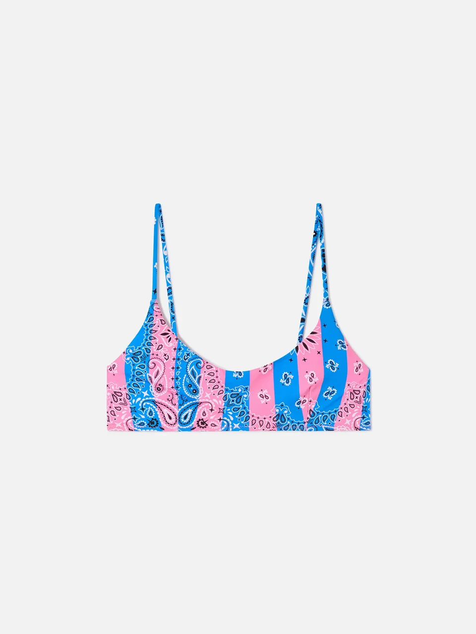 mc2-saint-barth-top-bikini-judy-bralette-con-righe-bandana image 1