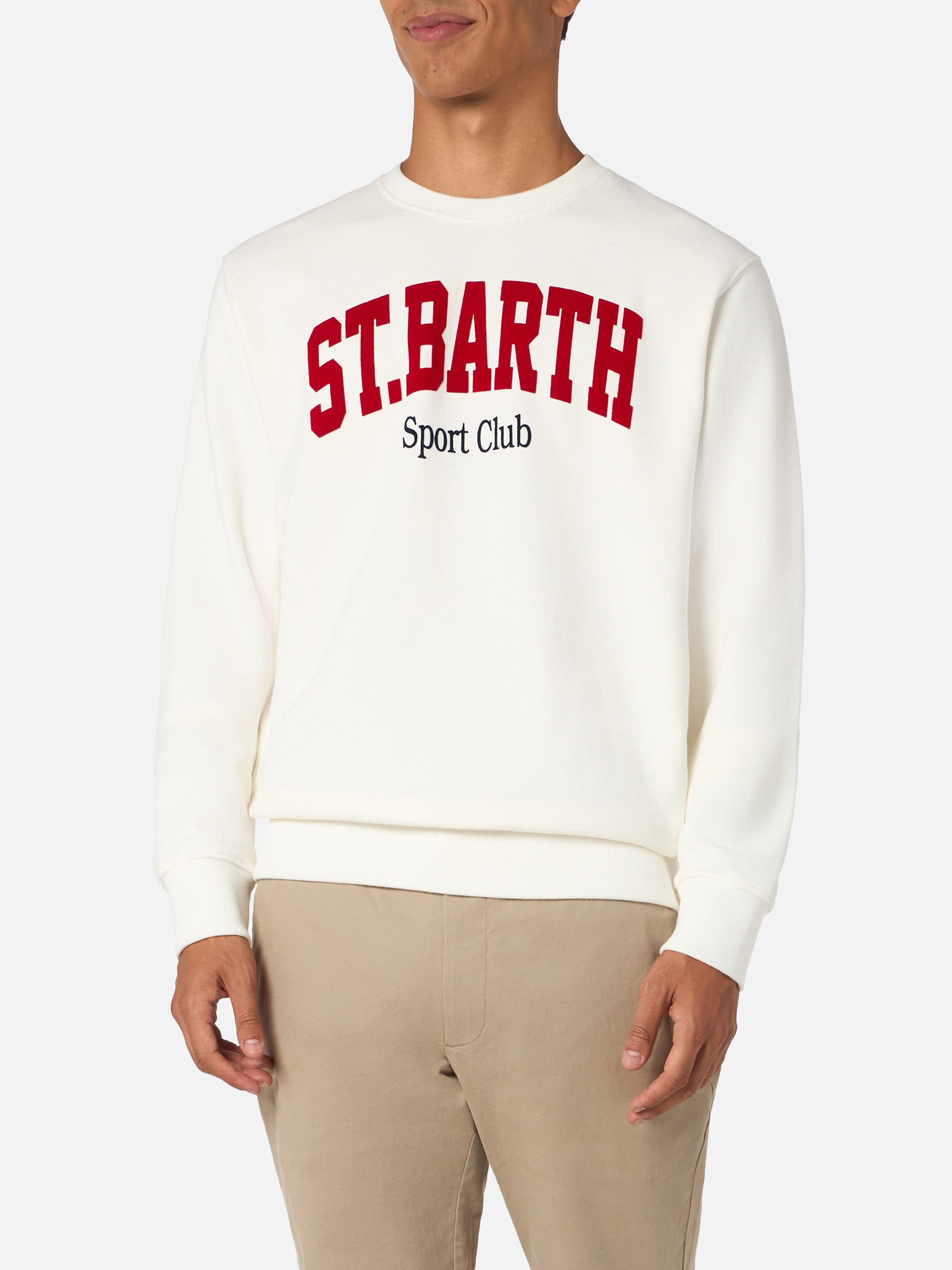 mc2-saint-barth-felpa-soho-st-barth-sport-club-bianca-in-cotone image 1