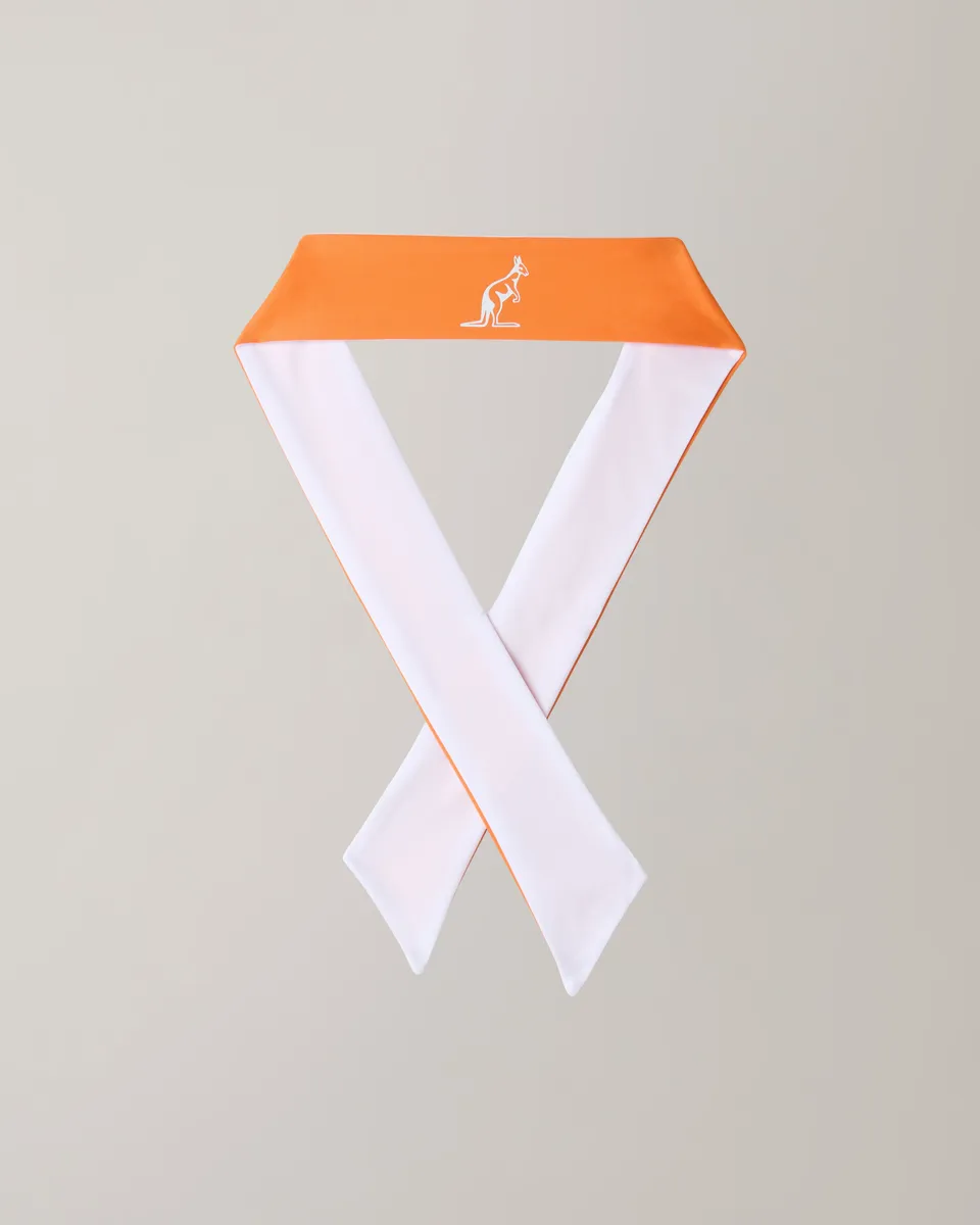 australian-bi-color-sweatband-fascia-tennis-bicolore-arancio-acceso image 1
