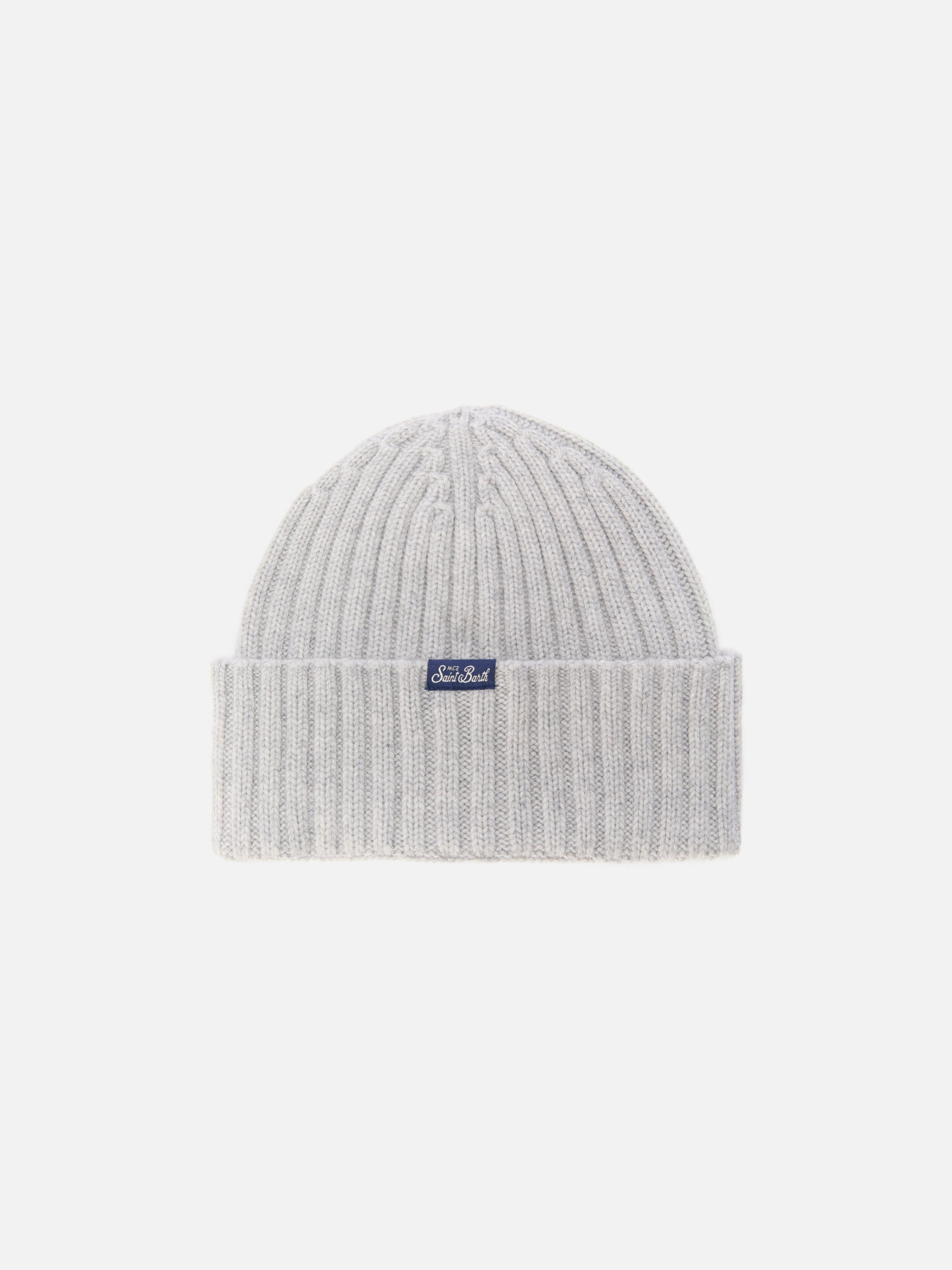 mc2-saint-barth-wengen-berretto-misto-cashmere-grigio-con-ricamo-campiglio image 3