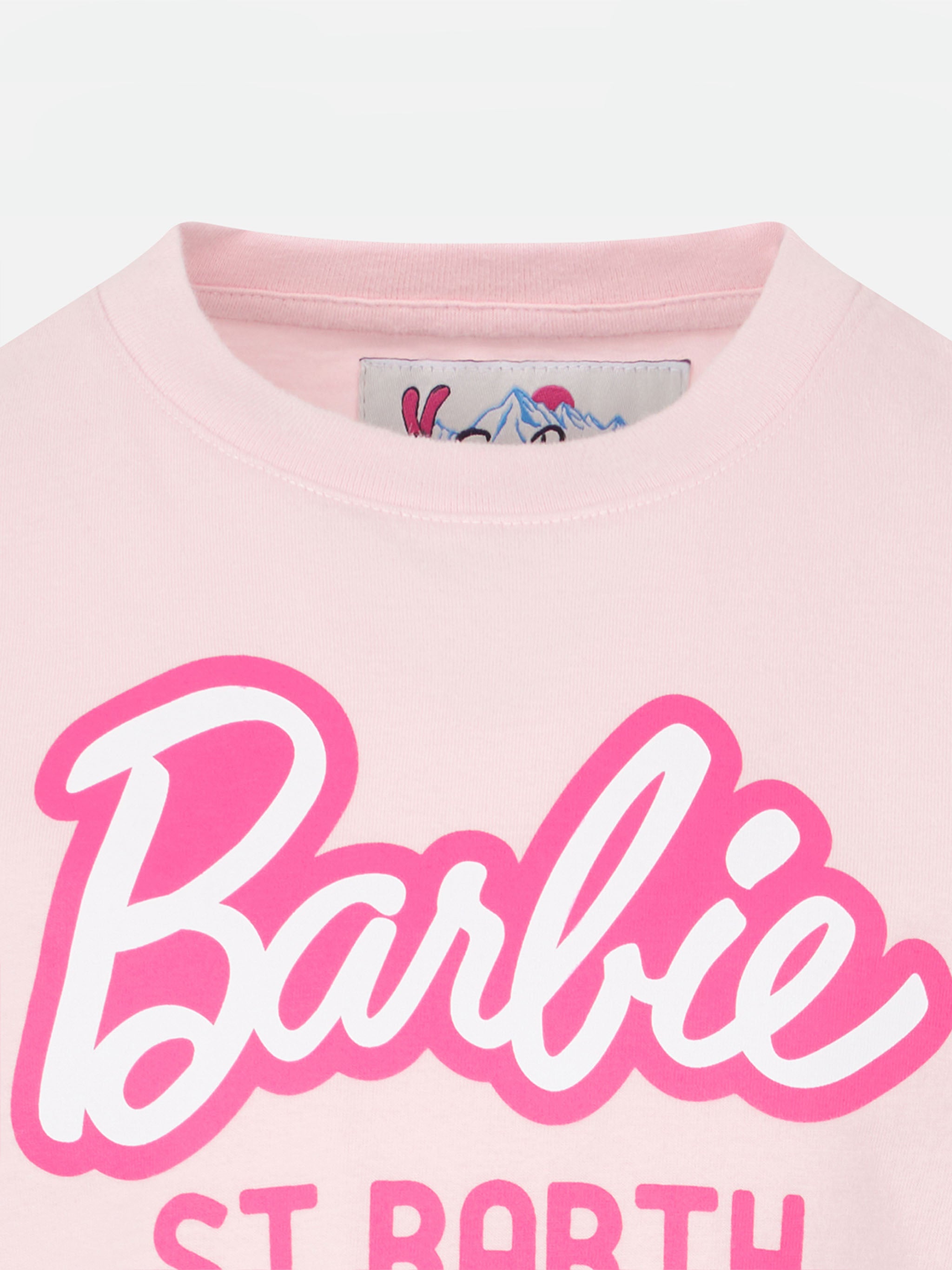 mc2-saint-barth-ecstasea-t-shirt-bambina-cotone-barbie-st-barth-rosa image 2