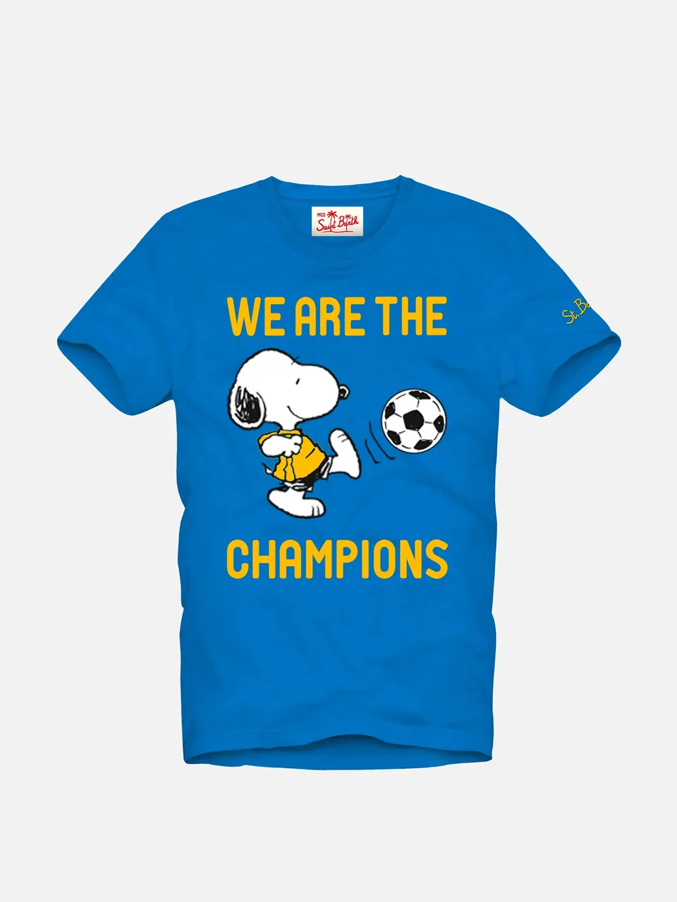 mc2-saint-barth-t-shirt-bambino-cotone-snoopy-peanuts-blu image 1