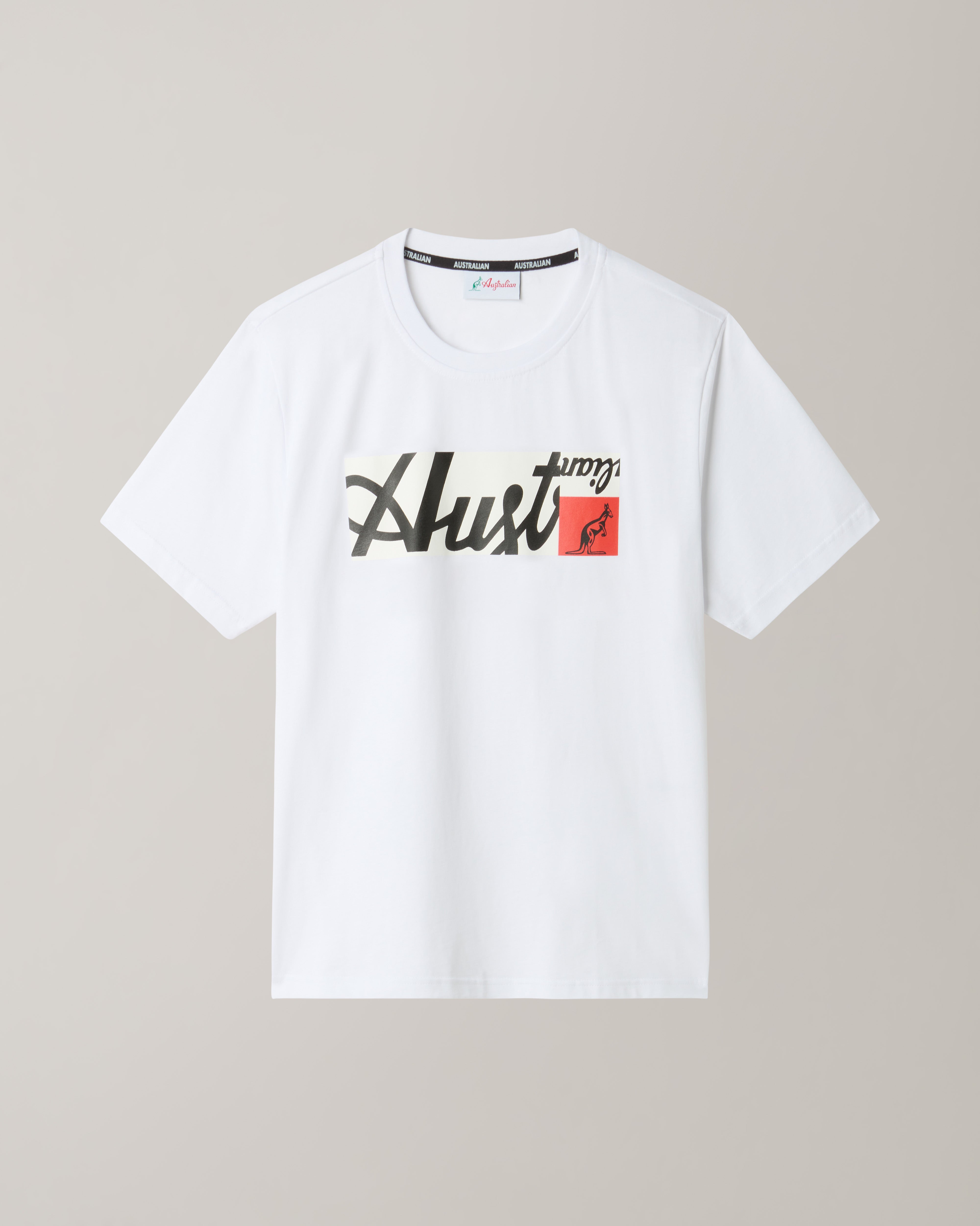 australian-broken-logo-t-shirt-league-maglietta-cotone-bianco image 5