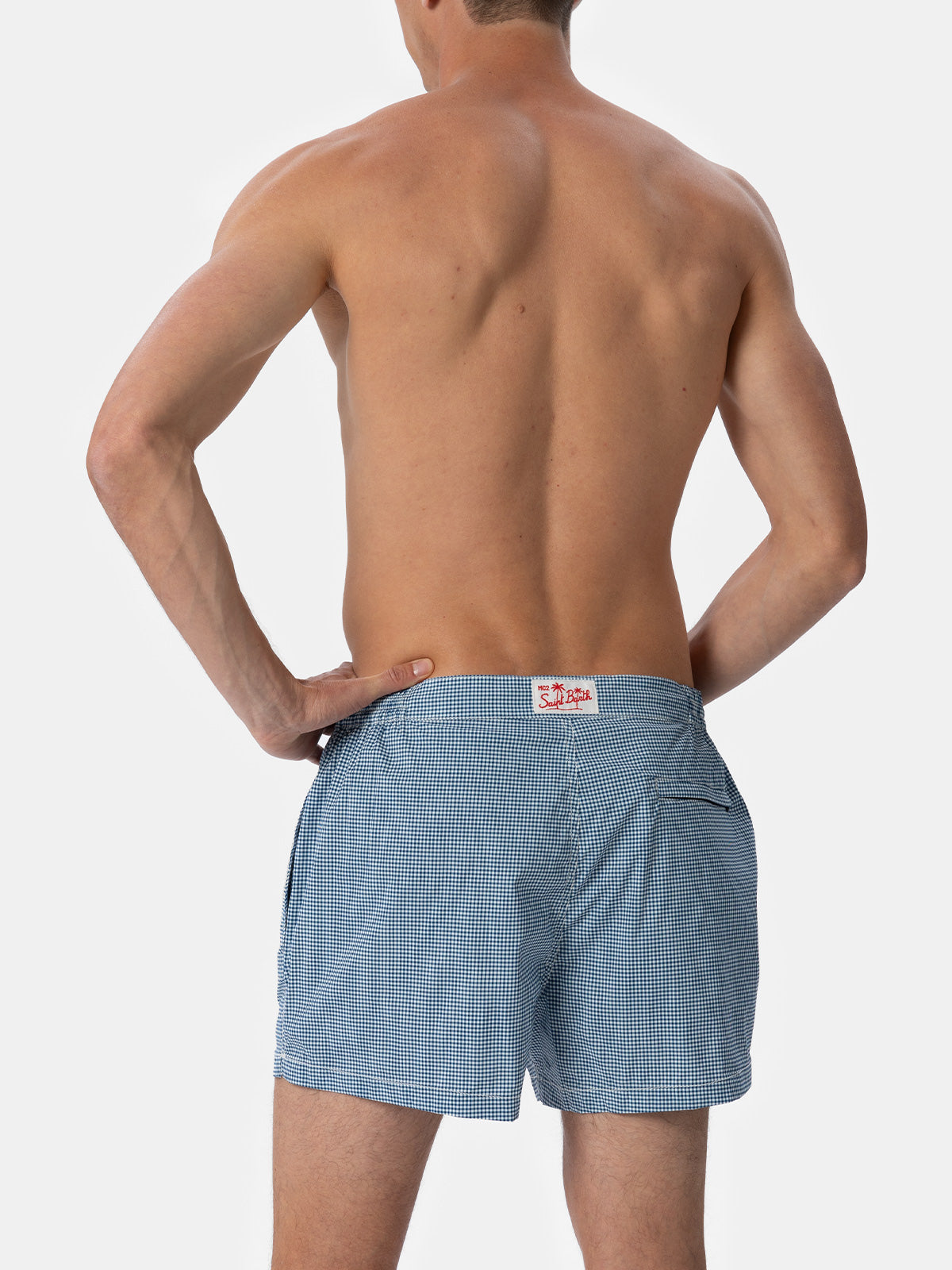 mc2-saint-barth-harrys-costume-uomo-vichy-blu-bianco-slim image 5