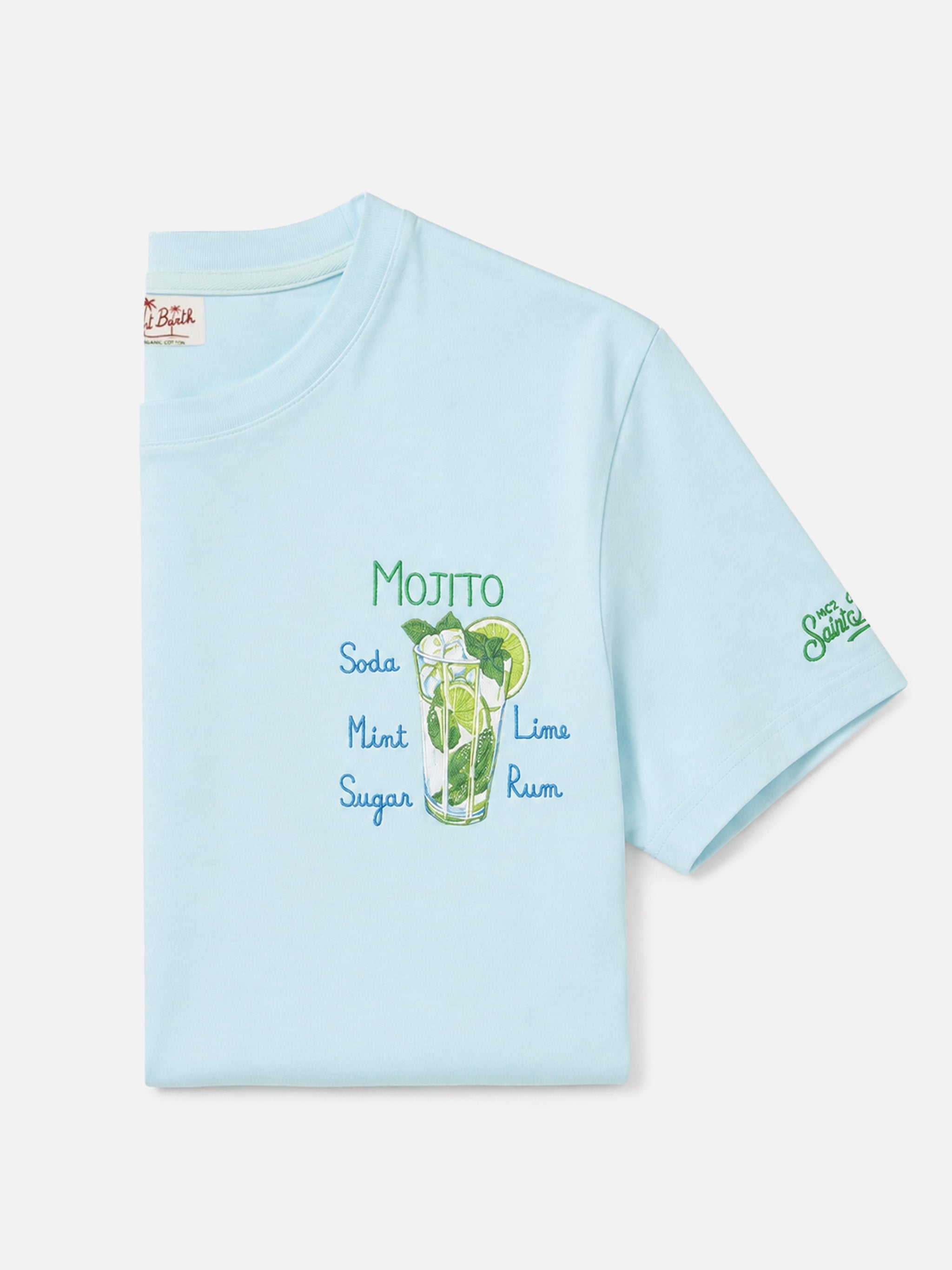 mc2-saint-barth-t-shirt-mojito-ricamo-in-cotone-verde-acqua image 1