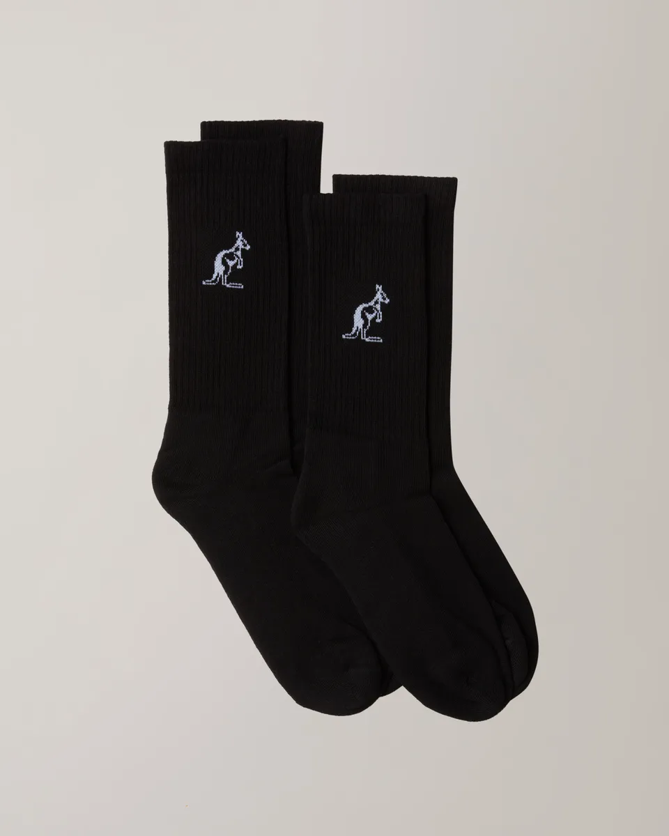 australian-bi-pack-calze-in-cotone-nere-doppio-paio-tennis image 1