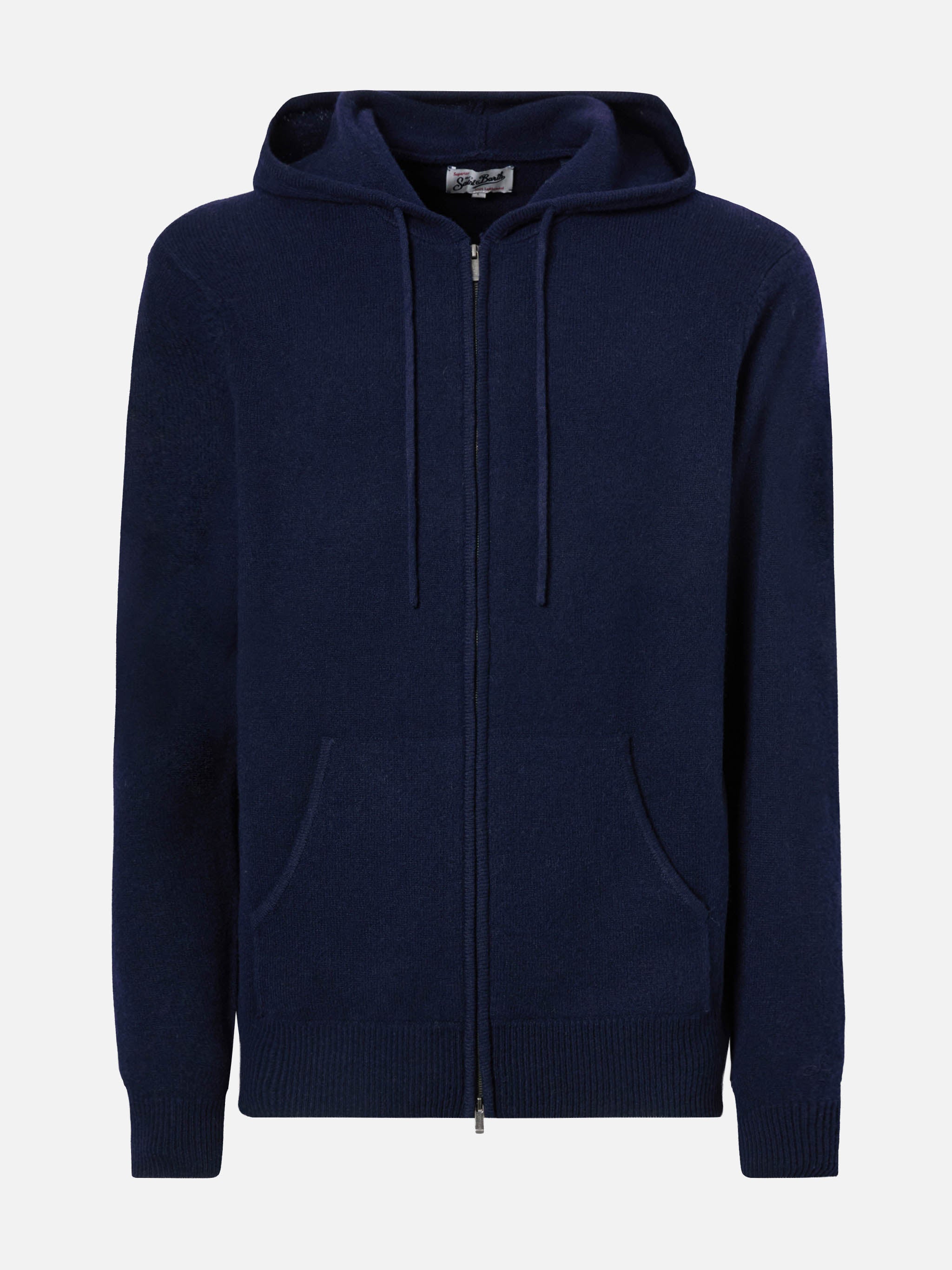 mc2-saint-barth-felpa-con-cappuccio-notting-in-100-lambswool-blu-notte image 5