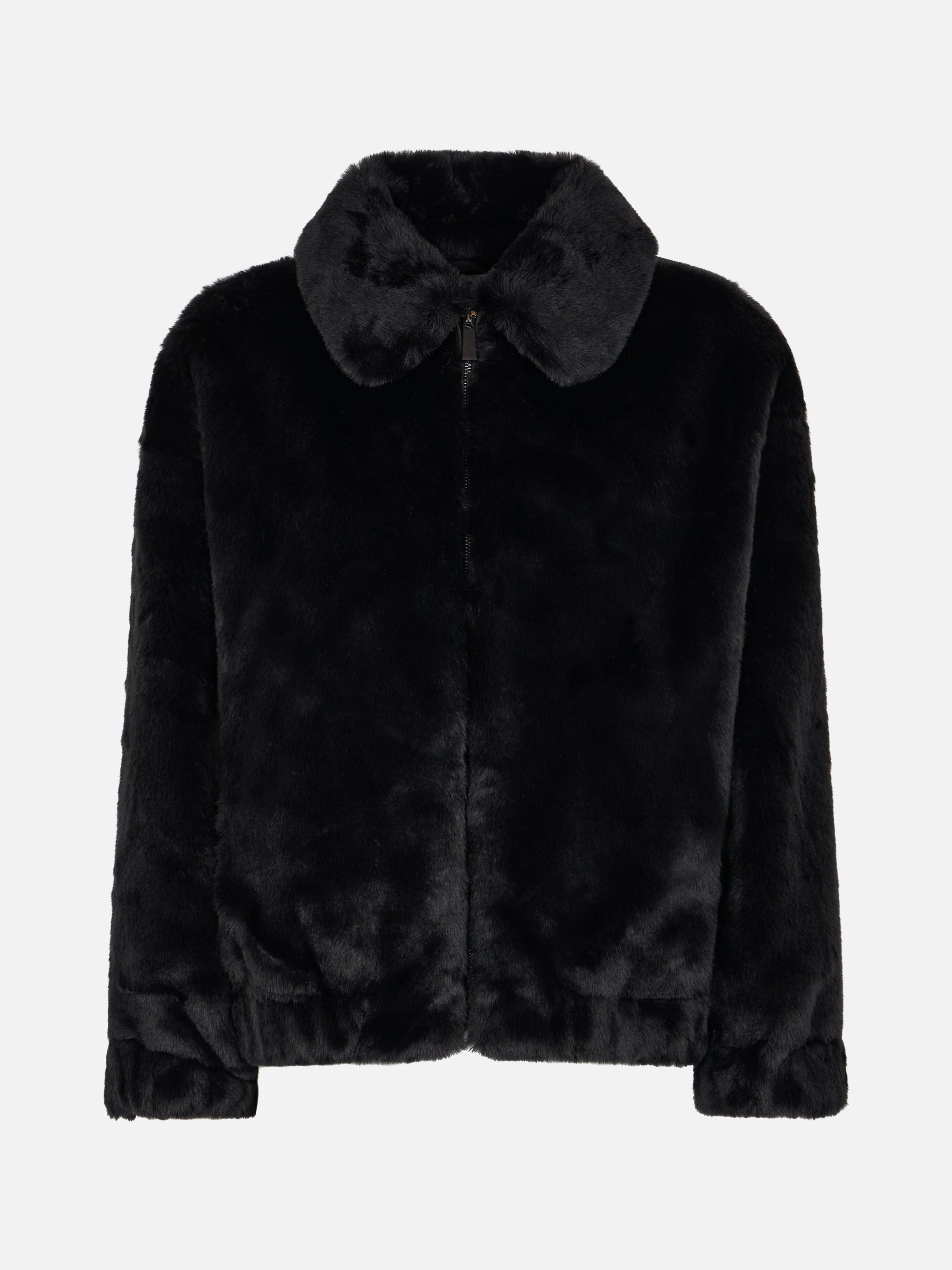 mc2-saint-barth-aveline-bomber-donna-effetto-pelliccia-nero-stampa-saint-barth image 4
