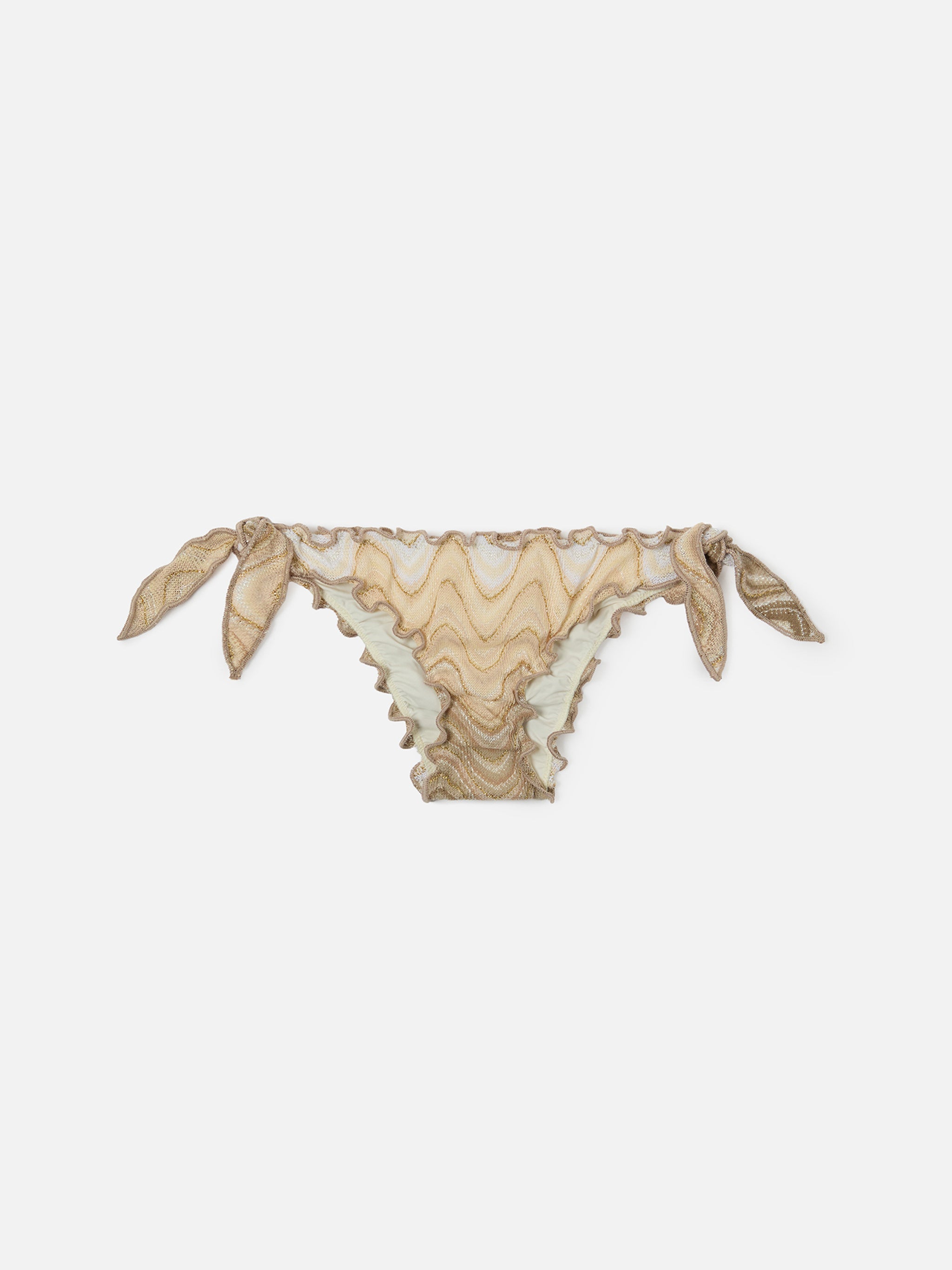 mc2-saint-barth-slip-mare-cric-in-raschel-con-motivo-onde-nei-toni-dell-oro image 1