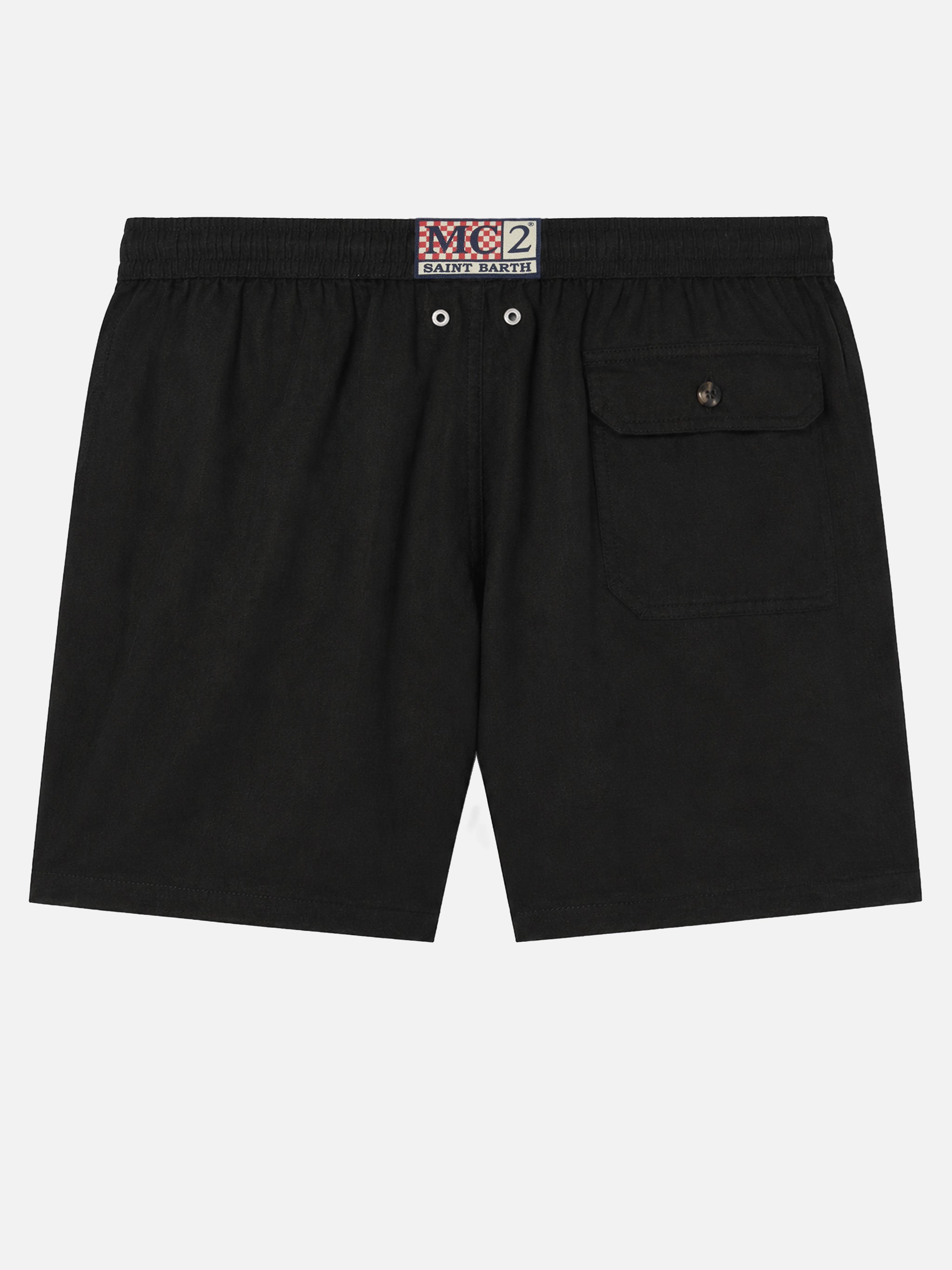 mc2-saint-barth-costume-mare-gustavia-in-lino-nero-tinta-unita image 2