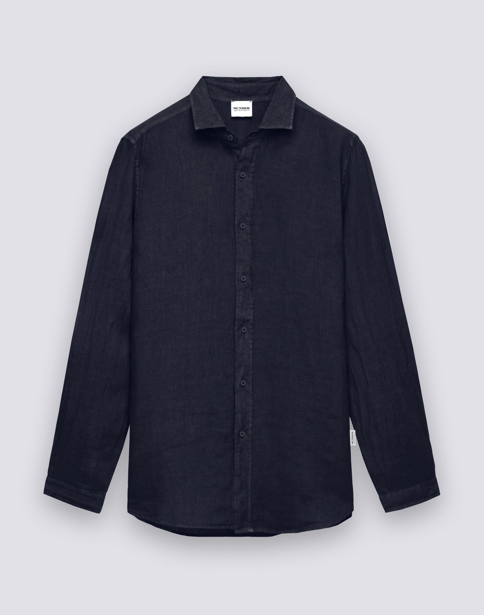 sundek-gm820shli5tc-camicia-uomo-in-lino-tinto-capo-regular-fit image 1