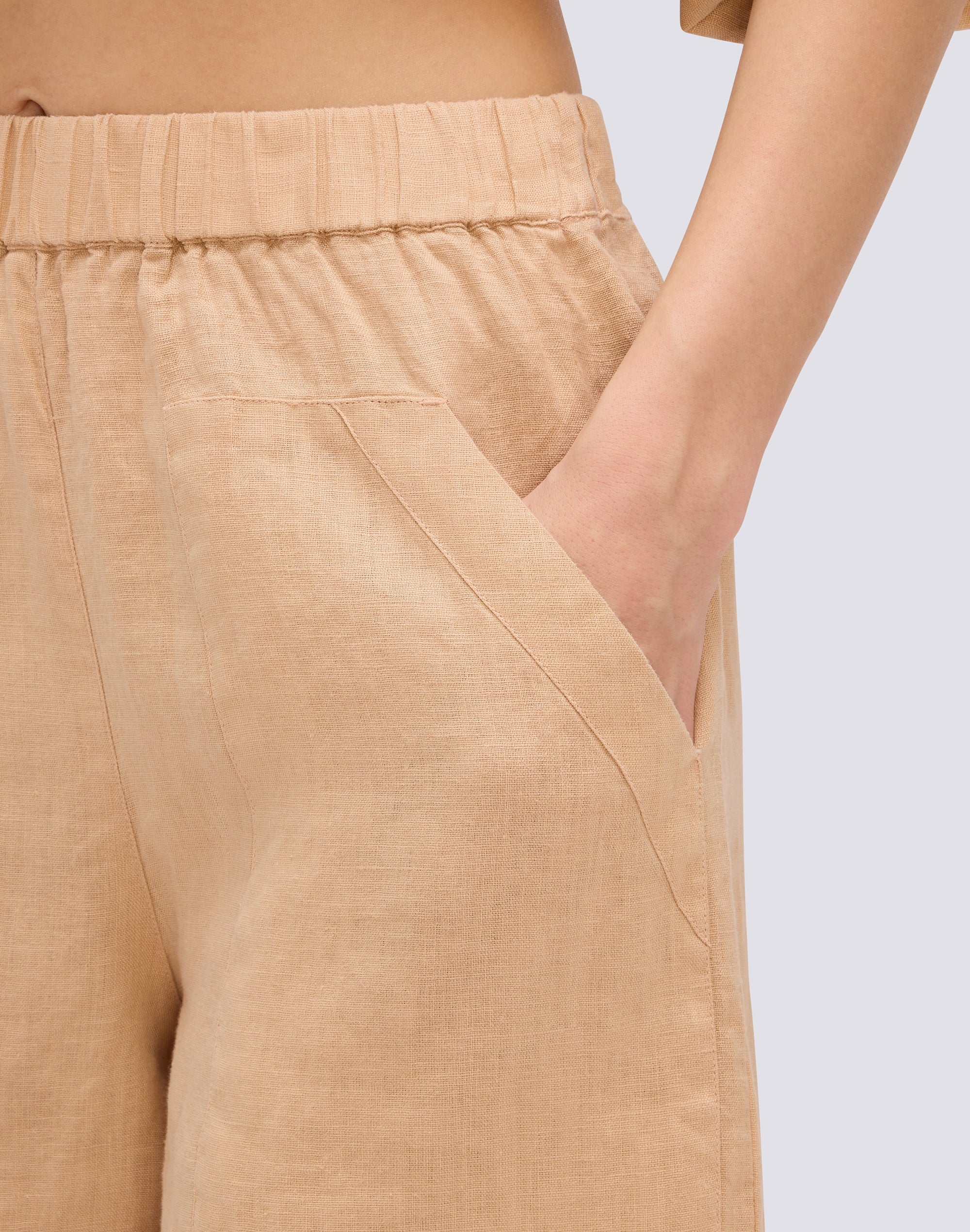 sundek-shorts-donna-in-lino-a-vita-elasticata-3 image 3