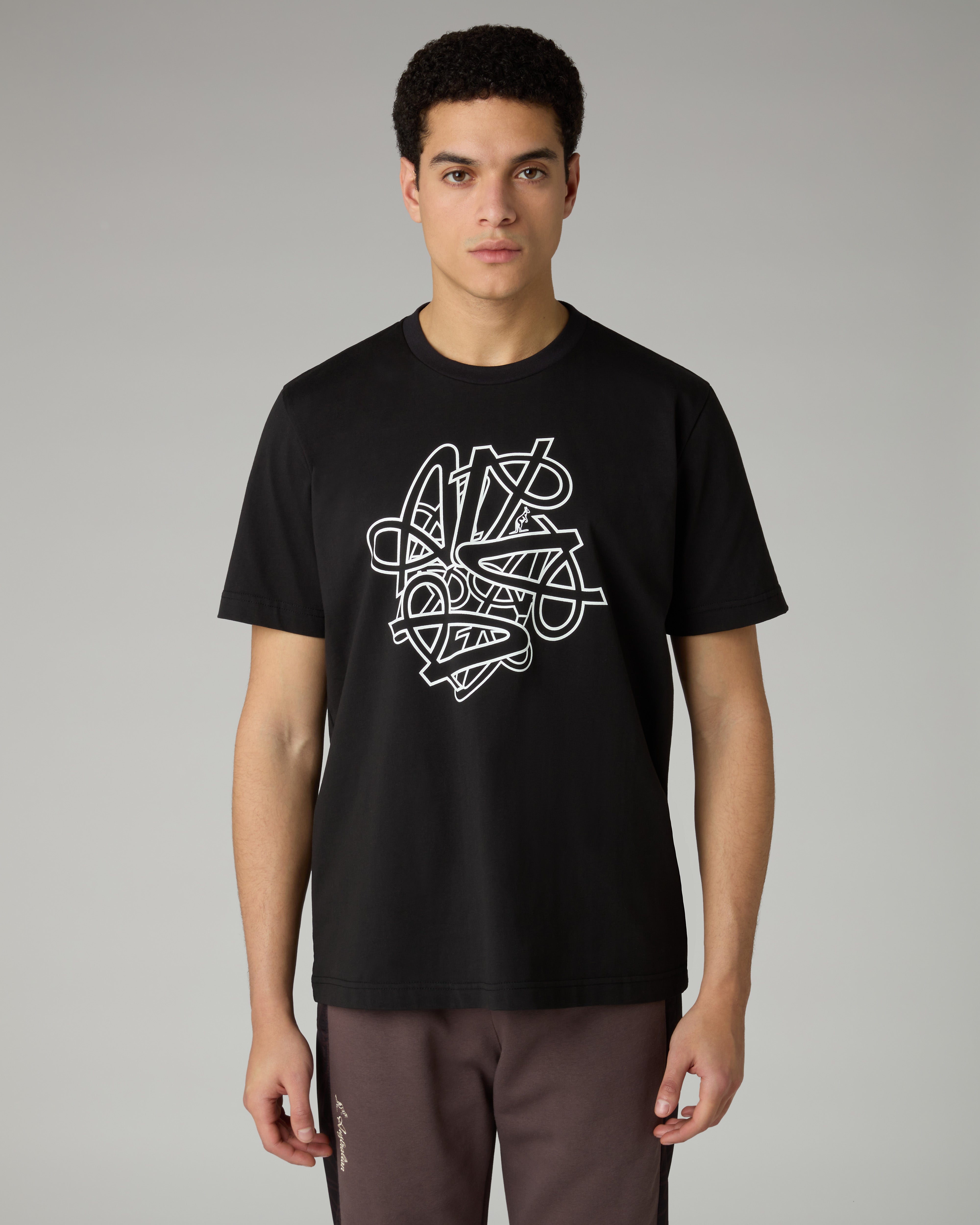 australian-spin-t-shirt-nera-maglietta-cotone-regular-fit image 1