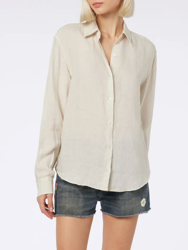 mc2-saint-barth-camicia-meredith-in-lino-crema-da-donna image 1