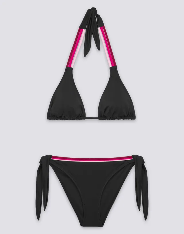 sundek-bikini-top-americano-e-slip-regolabile-con-bande-tricolore image 1
