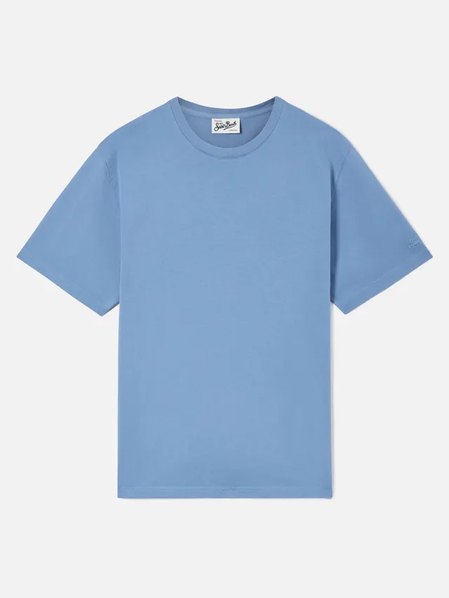 mc2-saint-barth-t-shirt-every-blu-in-cotone-con-ricamo-saint-barth-sulla-manica image 1