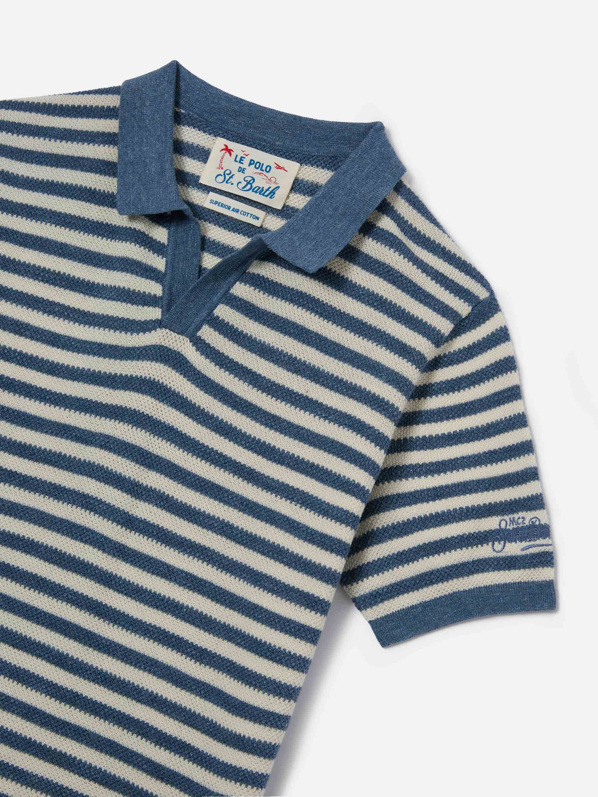 mc2-saint-barth-sloan-jr-polo-bambino-a-righe-blu image 3