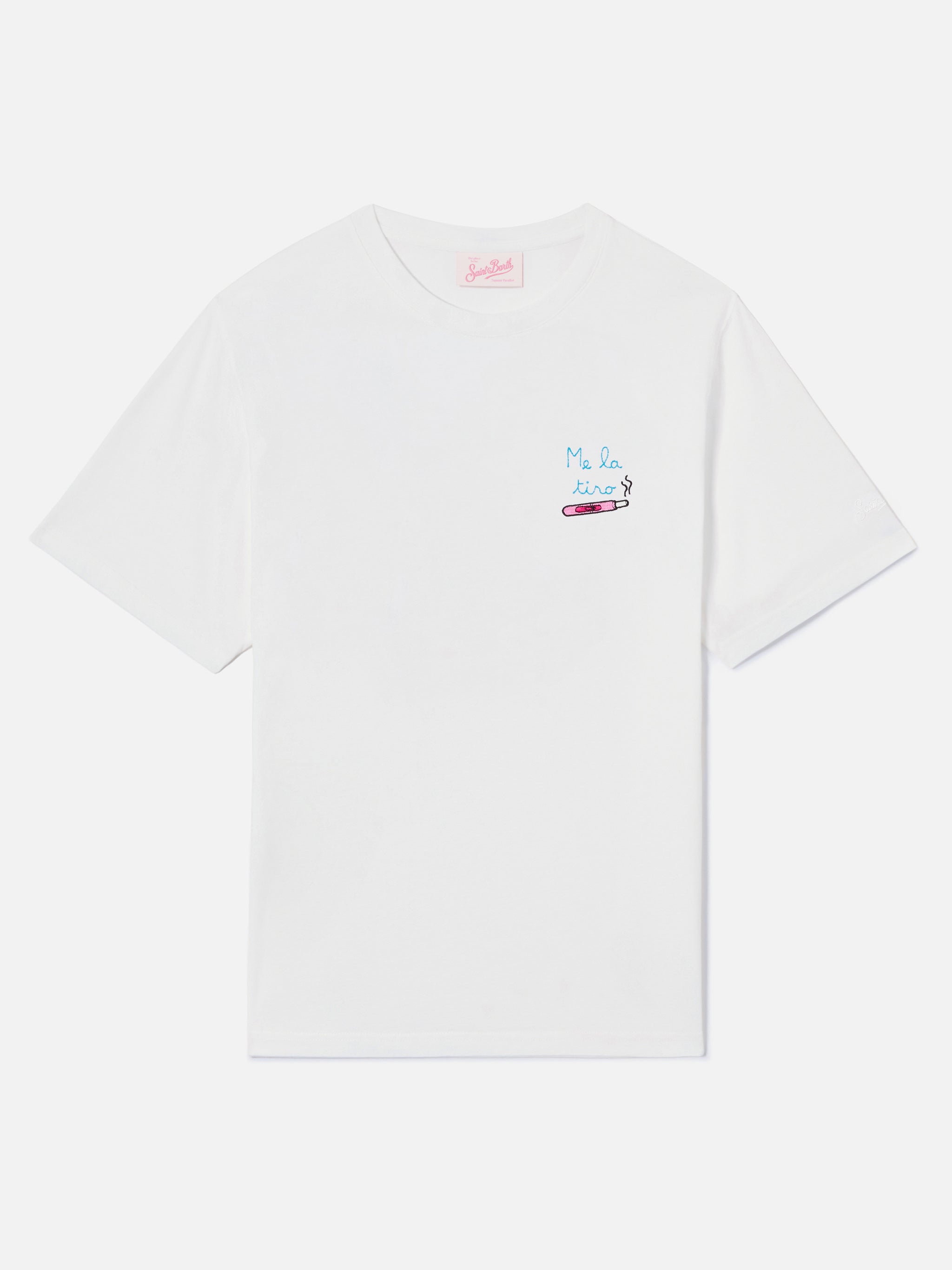 mc2-saint-barth-t-shirt-emilie-bianca-con-ricamo-me-la-tiro image 4