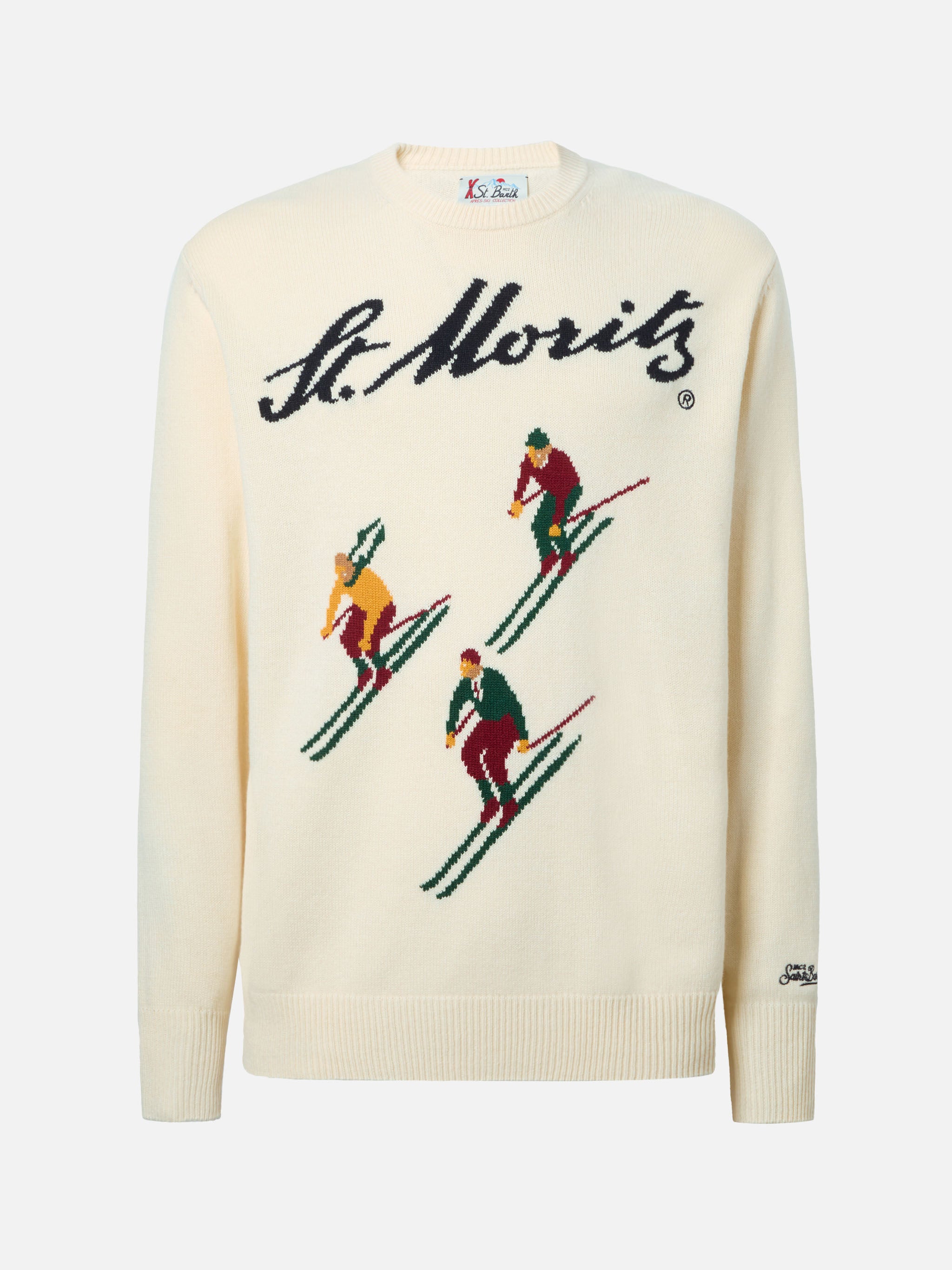 mc2-saint-barth-heron-maglione-girocollo-uomo-bianco-jacquard-st-moritz-ski-mist image 5