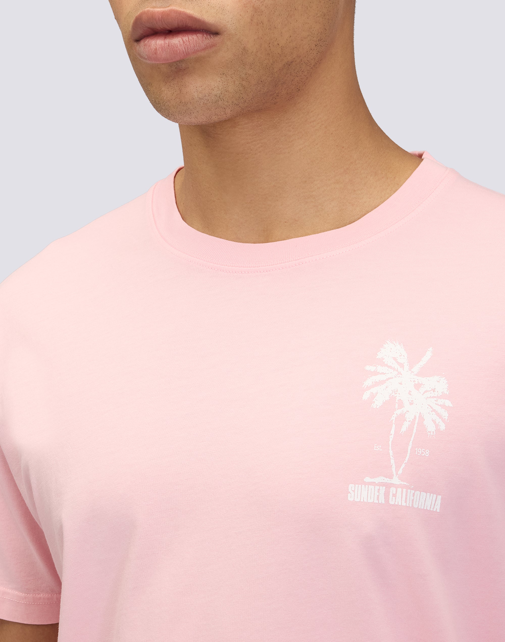 sundek-m322tej78tc-t-shirt-uomo-a-girocollo-stampa-palma image 4