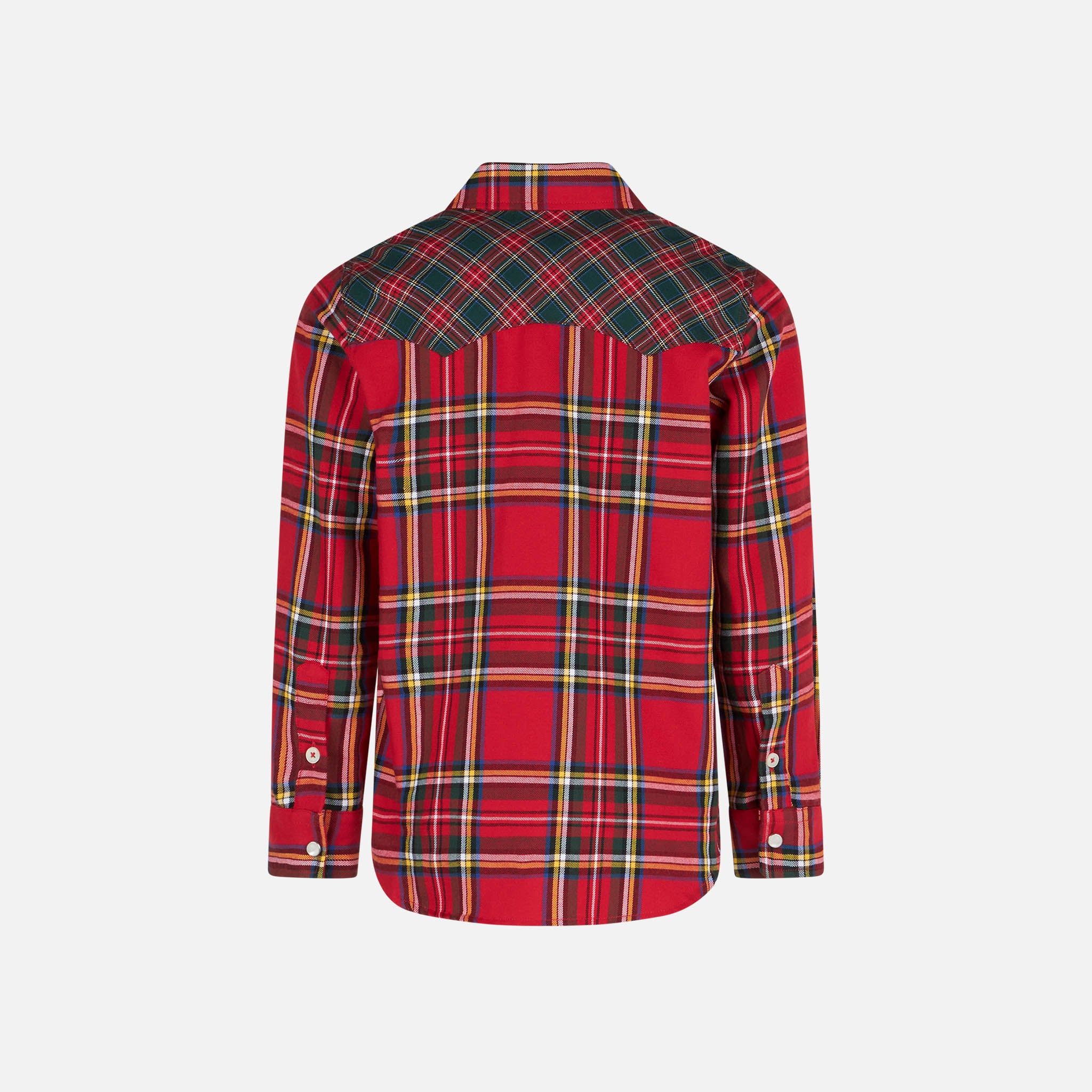 mc2-saint-barth-camicia-bambino-stampa-tartan-rossa-texana image 2