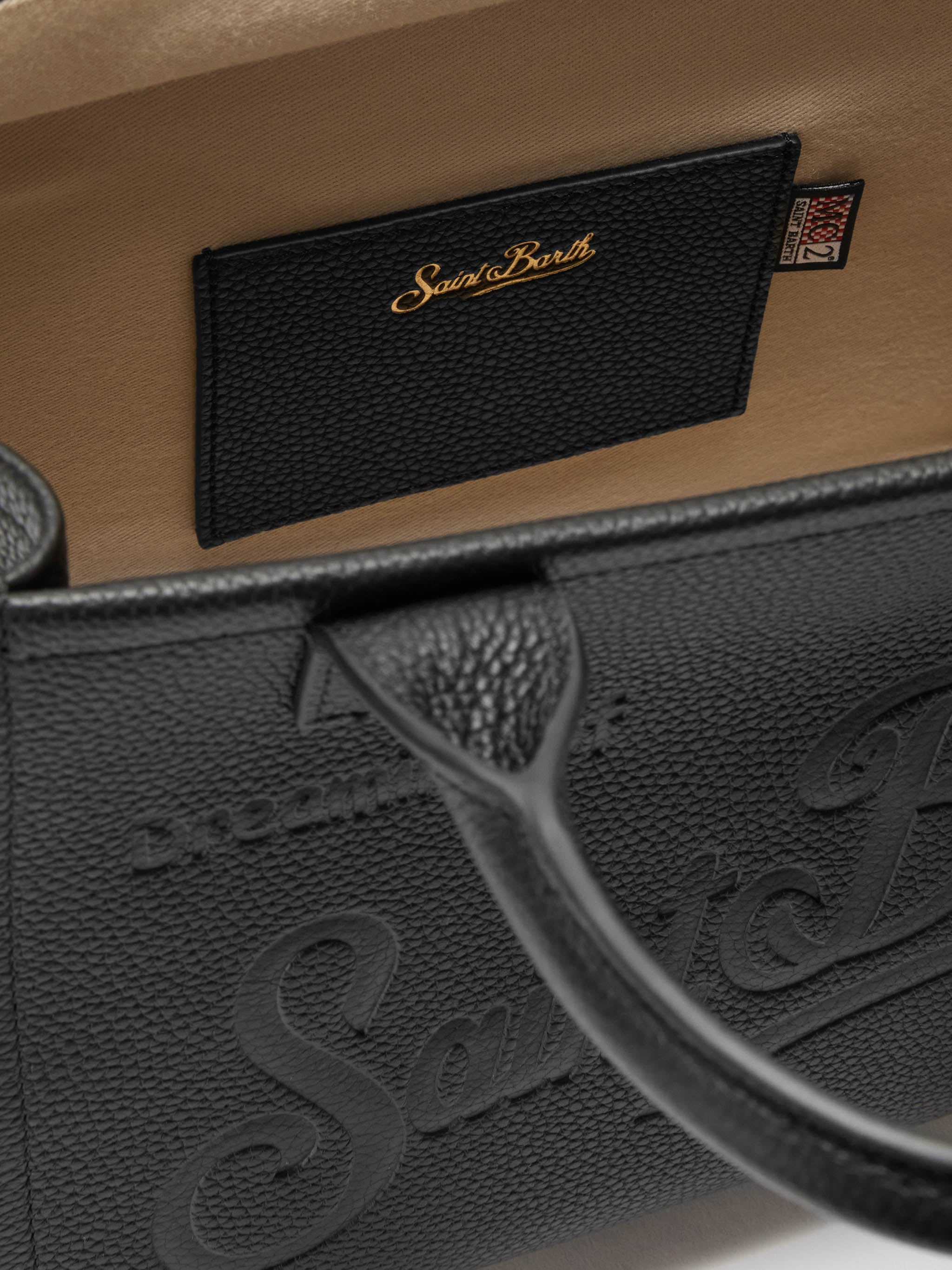 mc2-saint-barth-borsa-vanity-bag-midi-pelle-martellata-nera-25-5x20x12-cm image 5