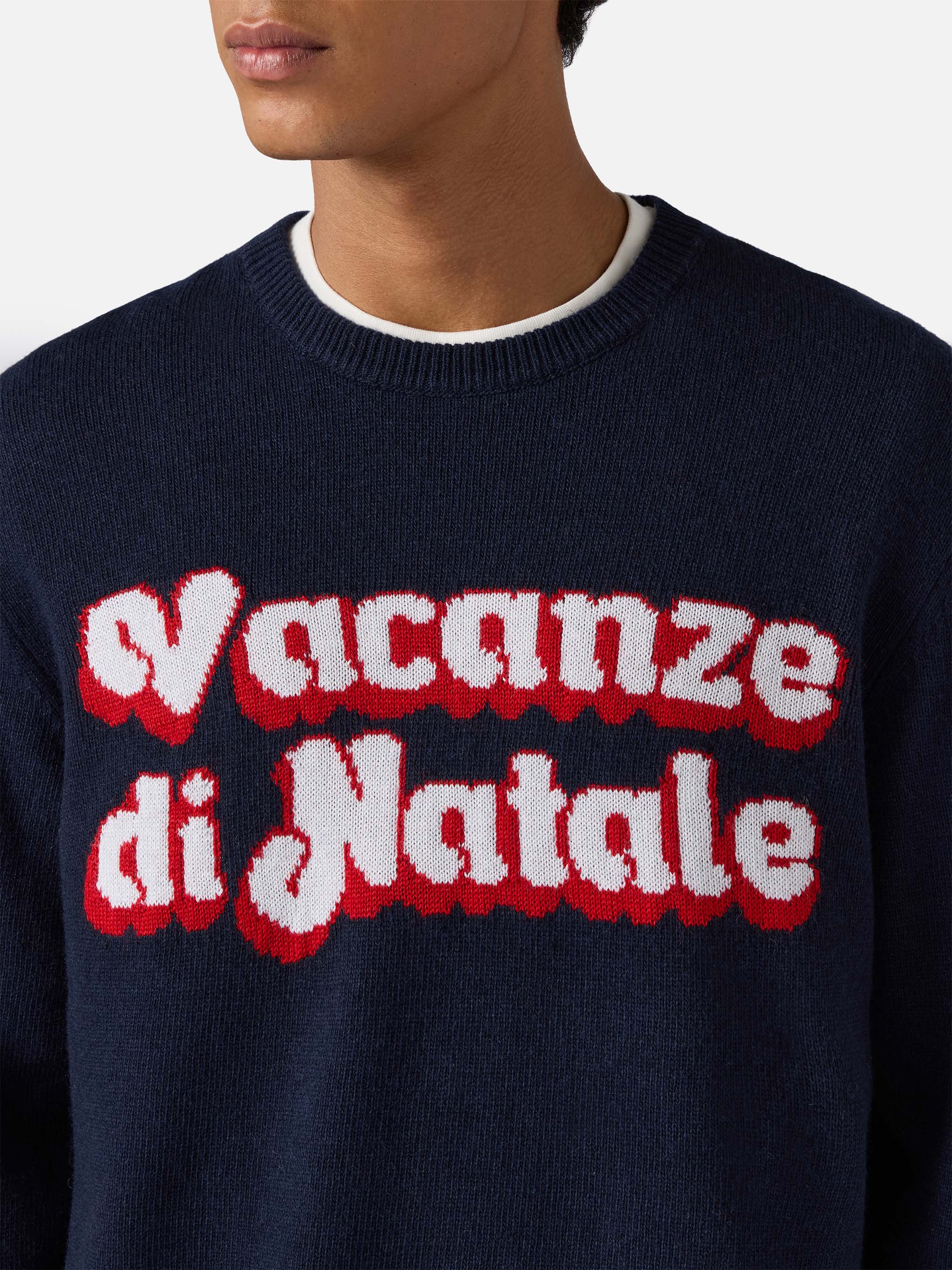 mc2-saint-barth-maglione-heron-uomo-girocollo-blu-jacquard-vacanze-di-natale image 2