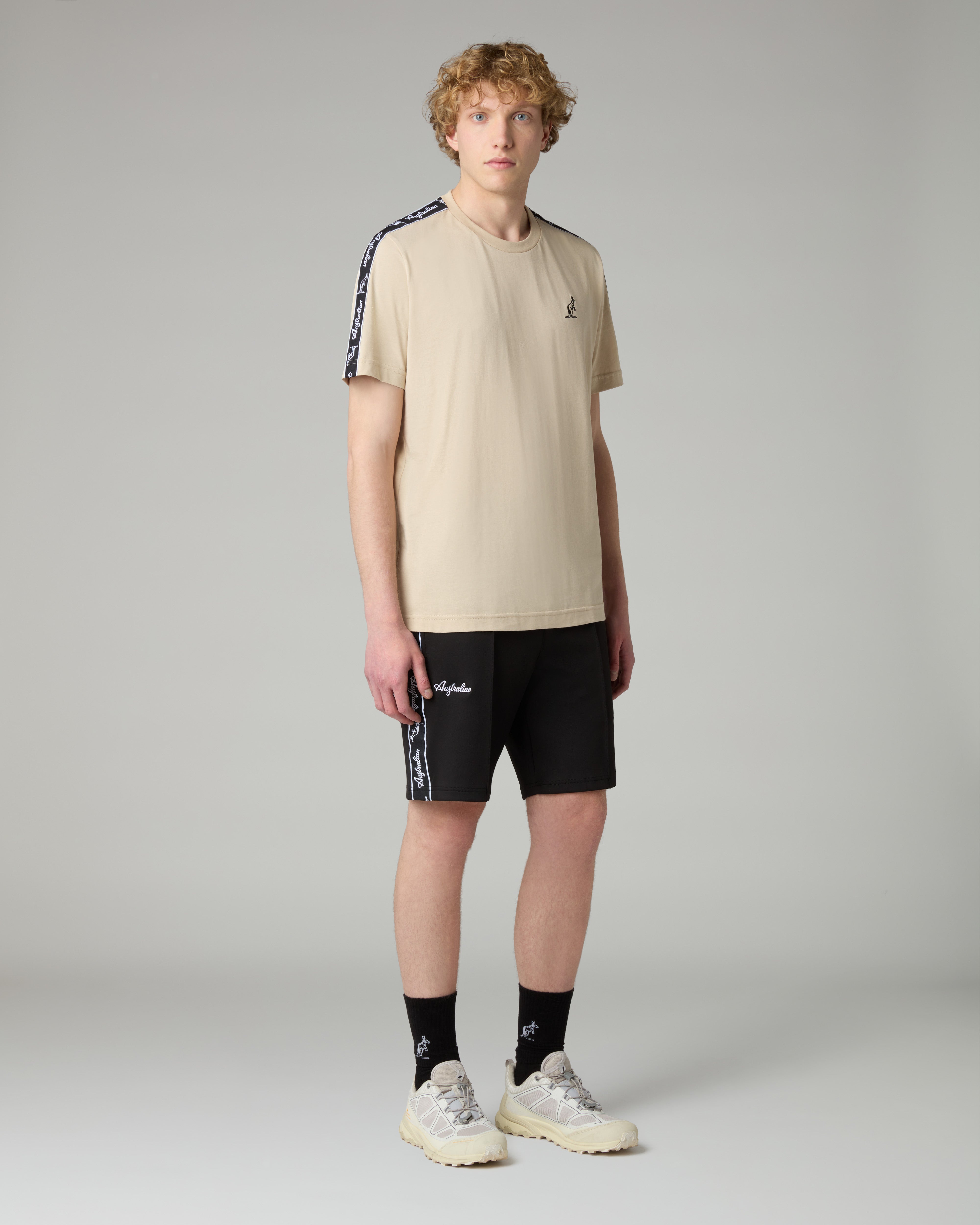 australian-tape-t-shirt-sabbia-in-cotone-regular-fit image 2