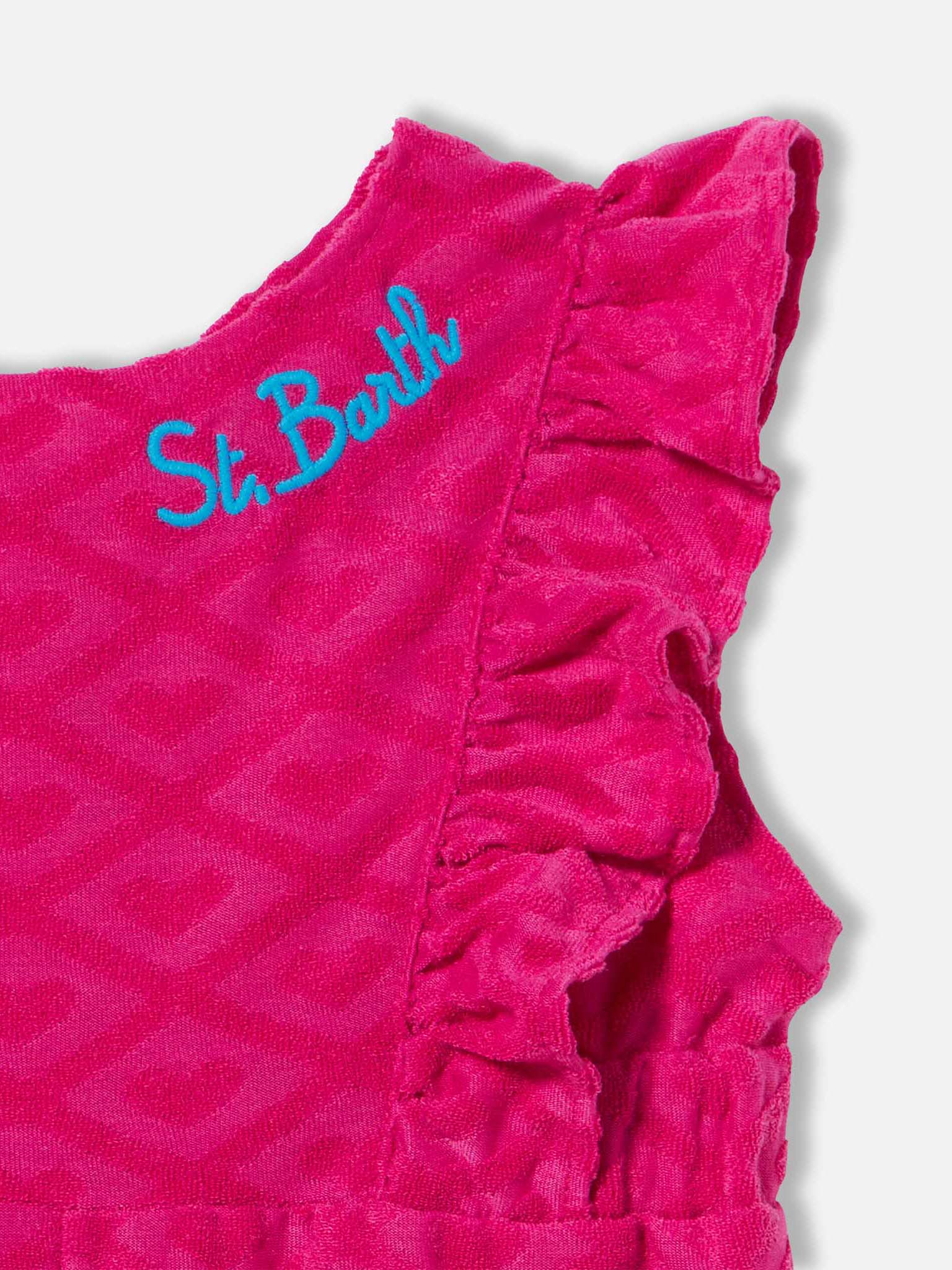 mc2-saint-barth-tutina-neonata-fucsia-in-spugna-con-cuori-in-rilievo image 2