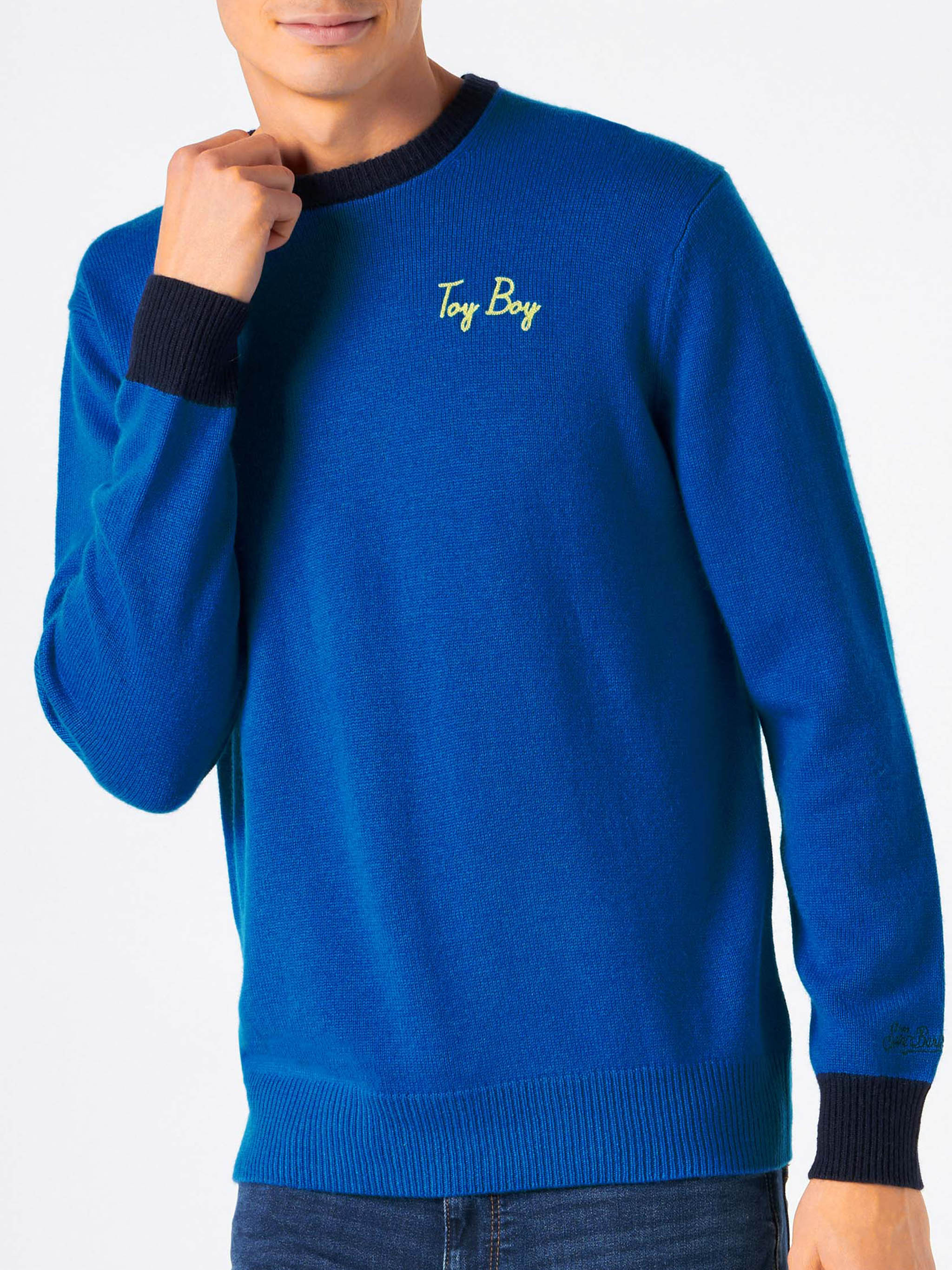 mc2-saint-barth-maglione-heron-uomo-blu-elettrico-lana-cashmere-toy-boy image 3