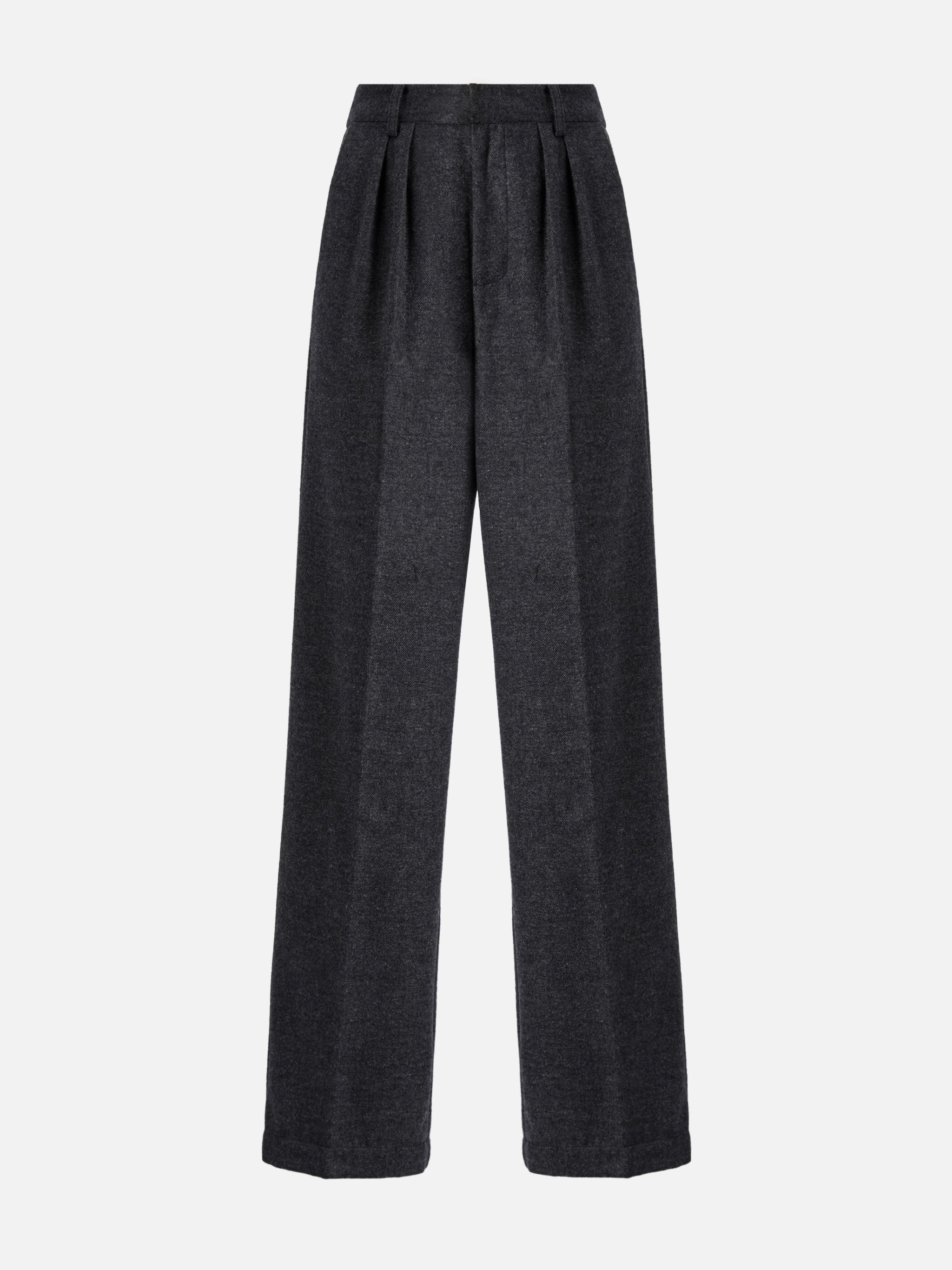 mc2-saint-barth-pantaloni-dritti-marcel-grigio-melange-con-pinces-in-pura-lana image 4