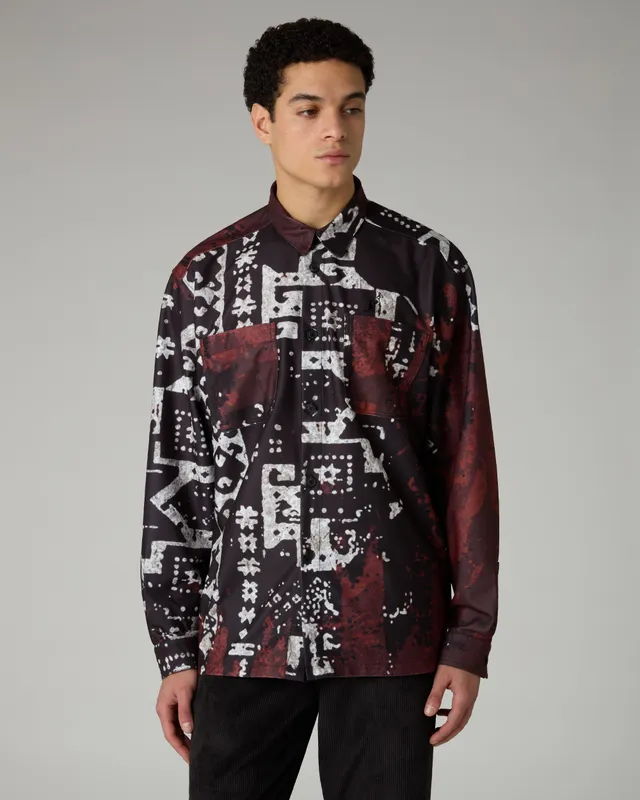 australian-arak-printed-shirt-camicia-over-in-sabrinda-made-in-italy image 1