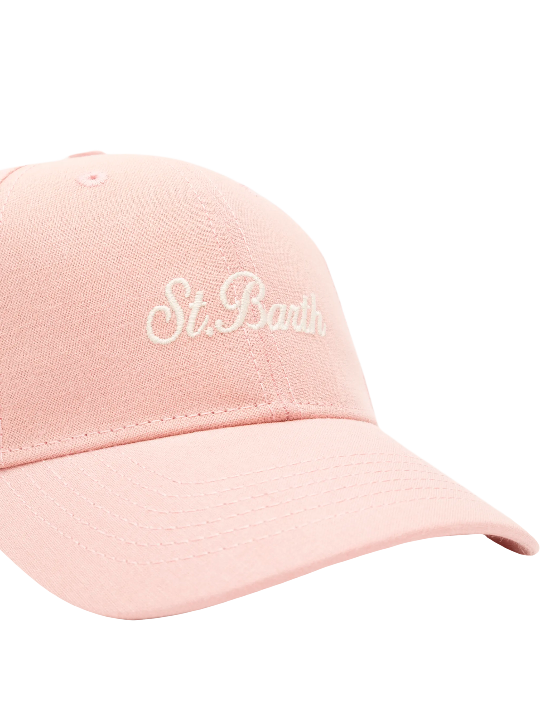 mc2-saint-barth-cappellino-baseball-lino-e-cotone-rosa image 2