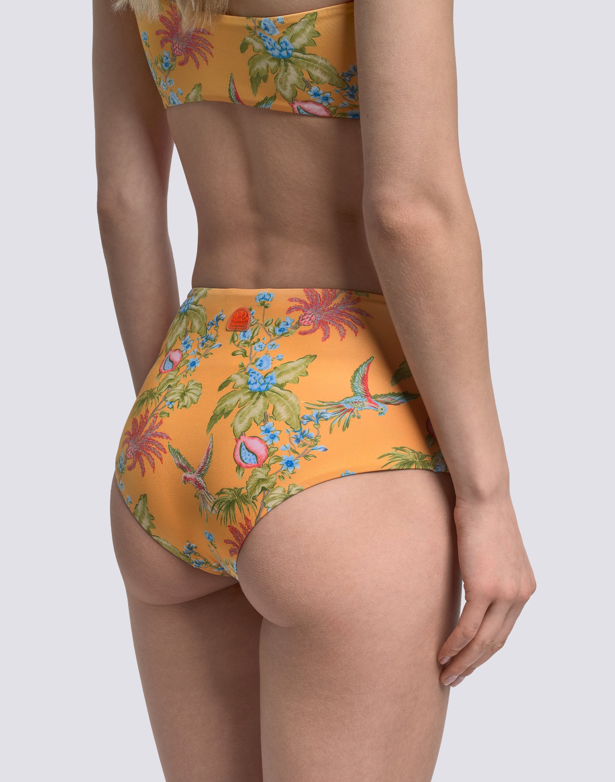 sundek-ipanema-slip-culotte-donna-a-vita-alta-stampa-sweet-parrot image 4