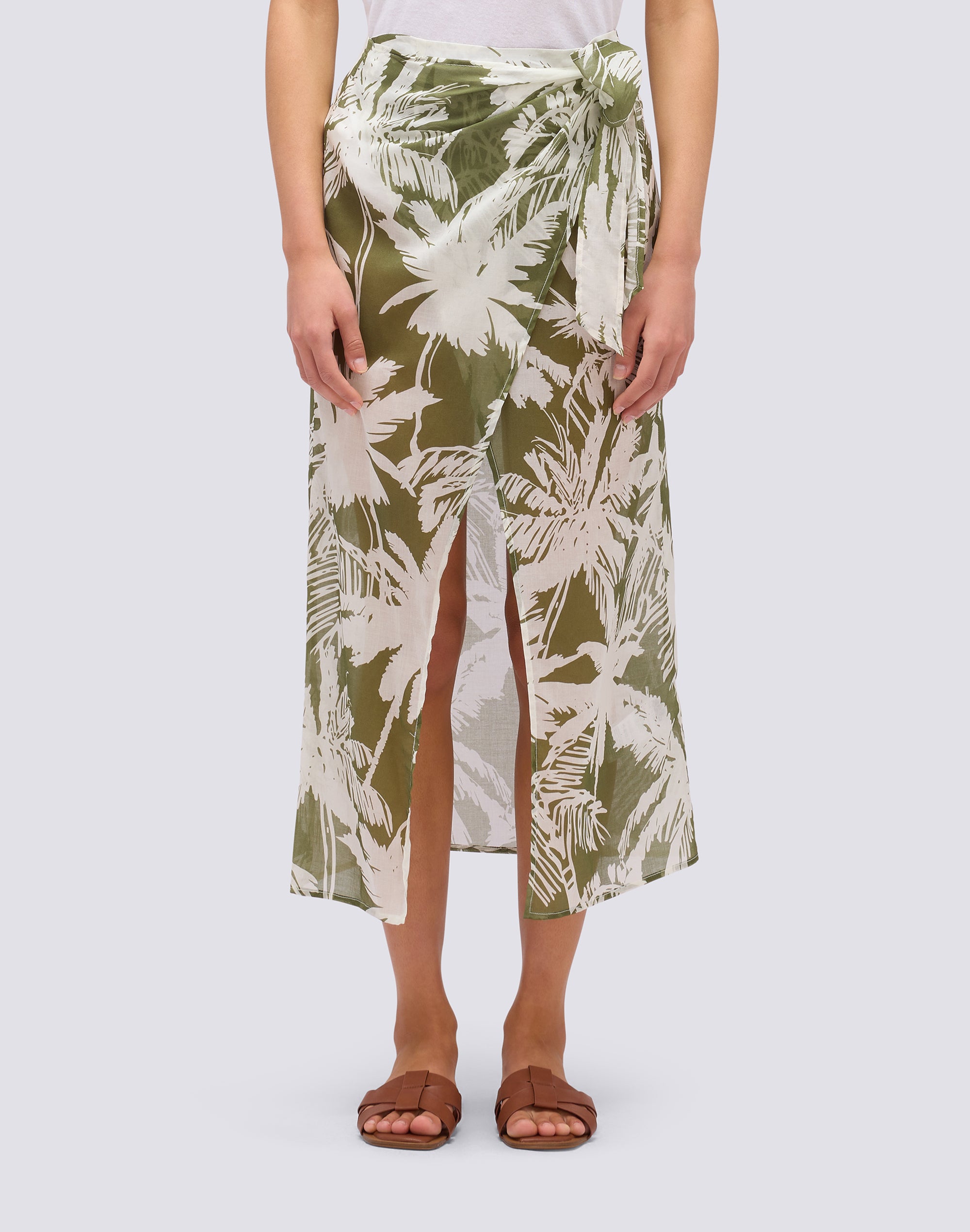 sundek-pareo-donna-in-cotone-voile-stampa-tropic-savana image 1