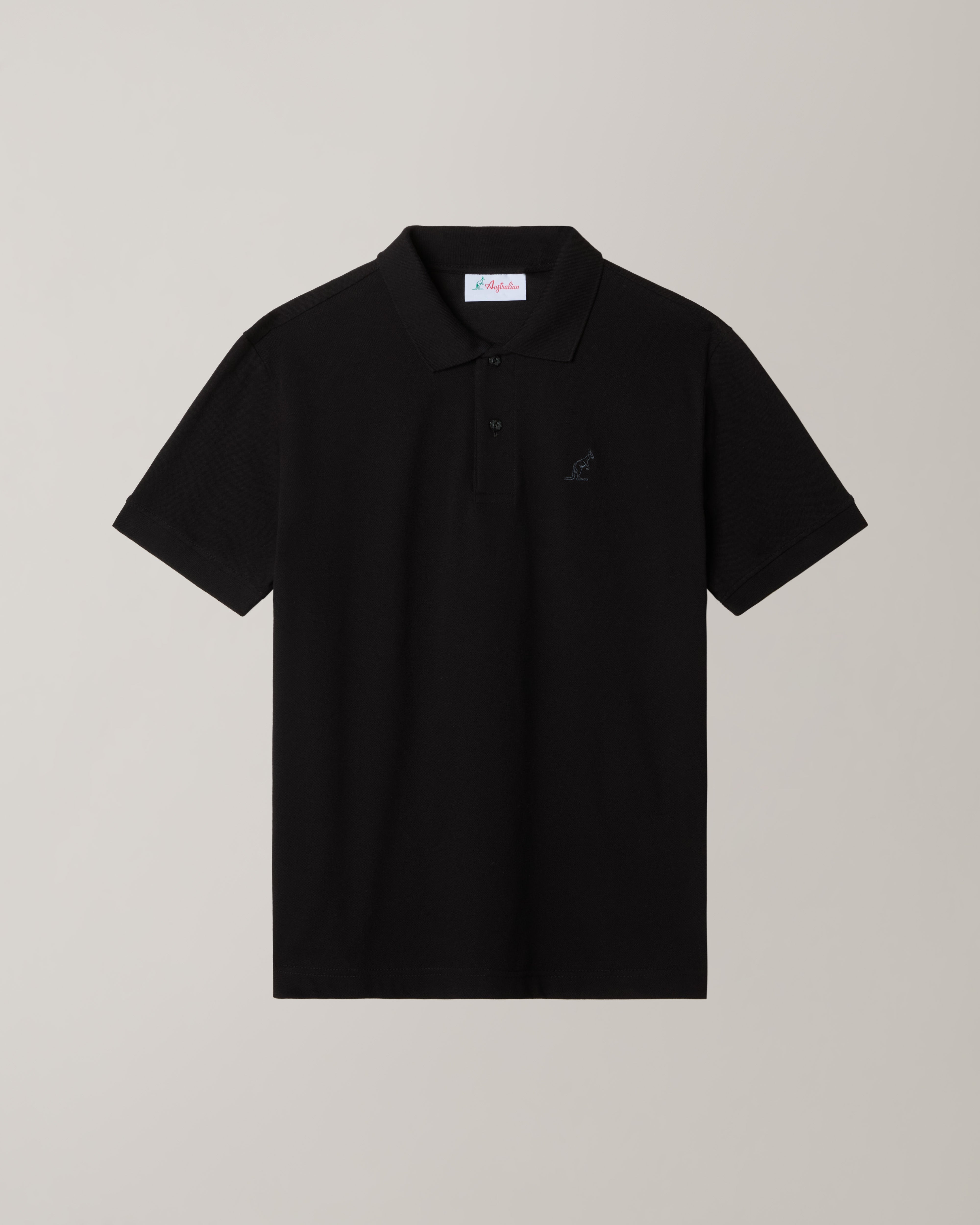 australian-easy-polo-shirt-polo-nera-piquet-elasticizzato image 5
