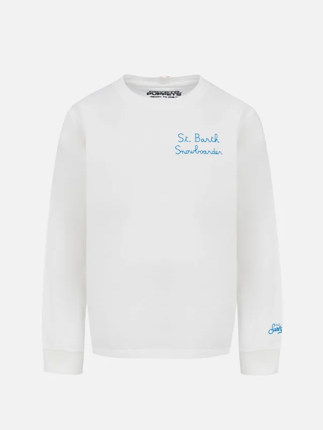 mc2-saint-barth-t-shirt-bambino-luton-in-cotone-pesante-bianca-crypto-puppets image 1