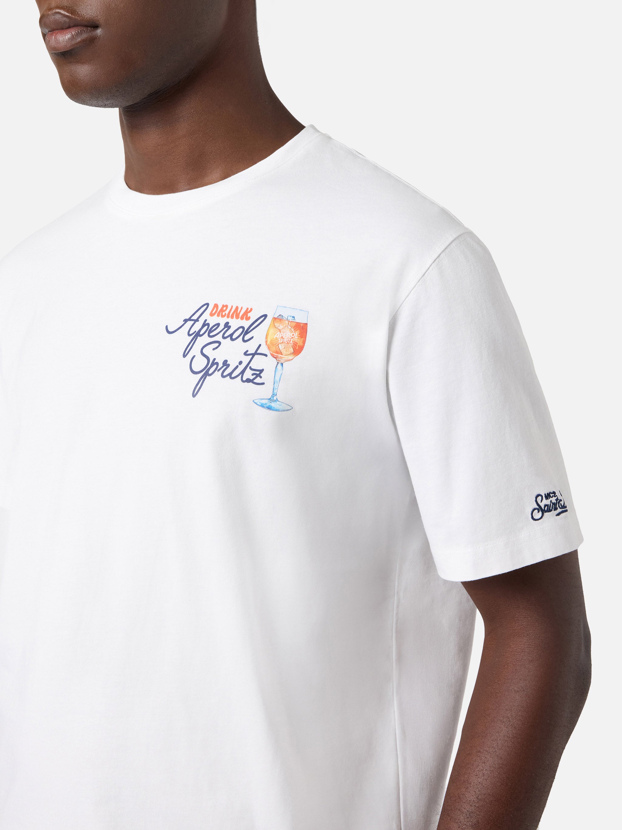 mc2-saint-barth-t-shirt-portland-uomo-bianca-aperol-spritz-special-edition image 2