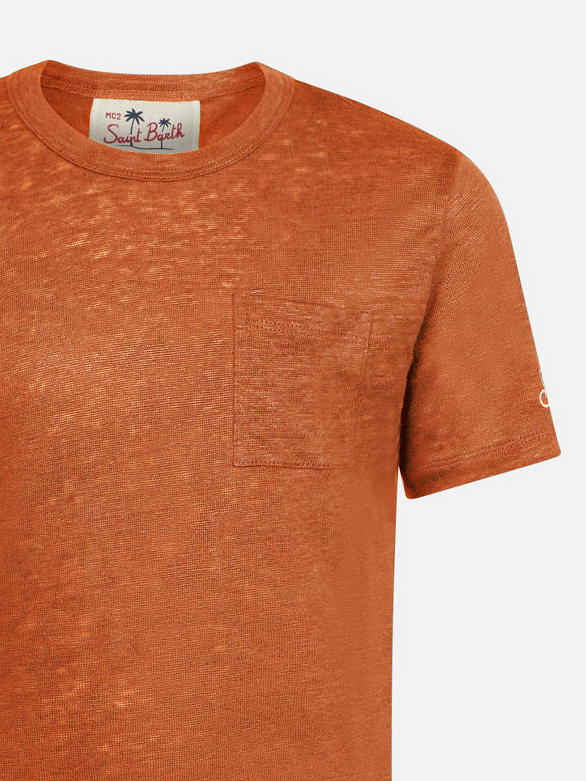 mc2-saint-barth-t-shirt-alex-in-jersey-di-lino-arancio-per-bambino image 2