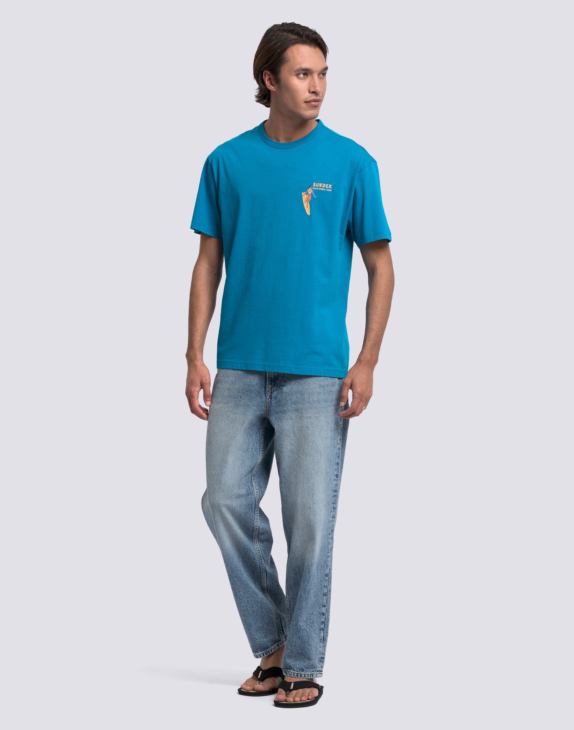 sundek-t-shirt-uomo-girocollo-stampa-e-ricamo-m242tejs800 image 3