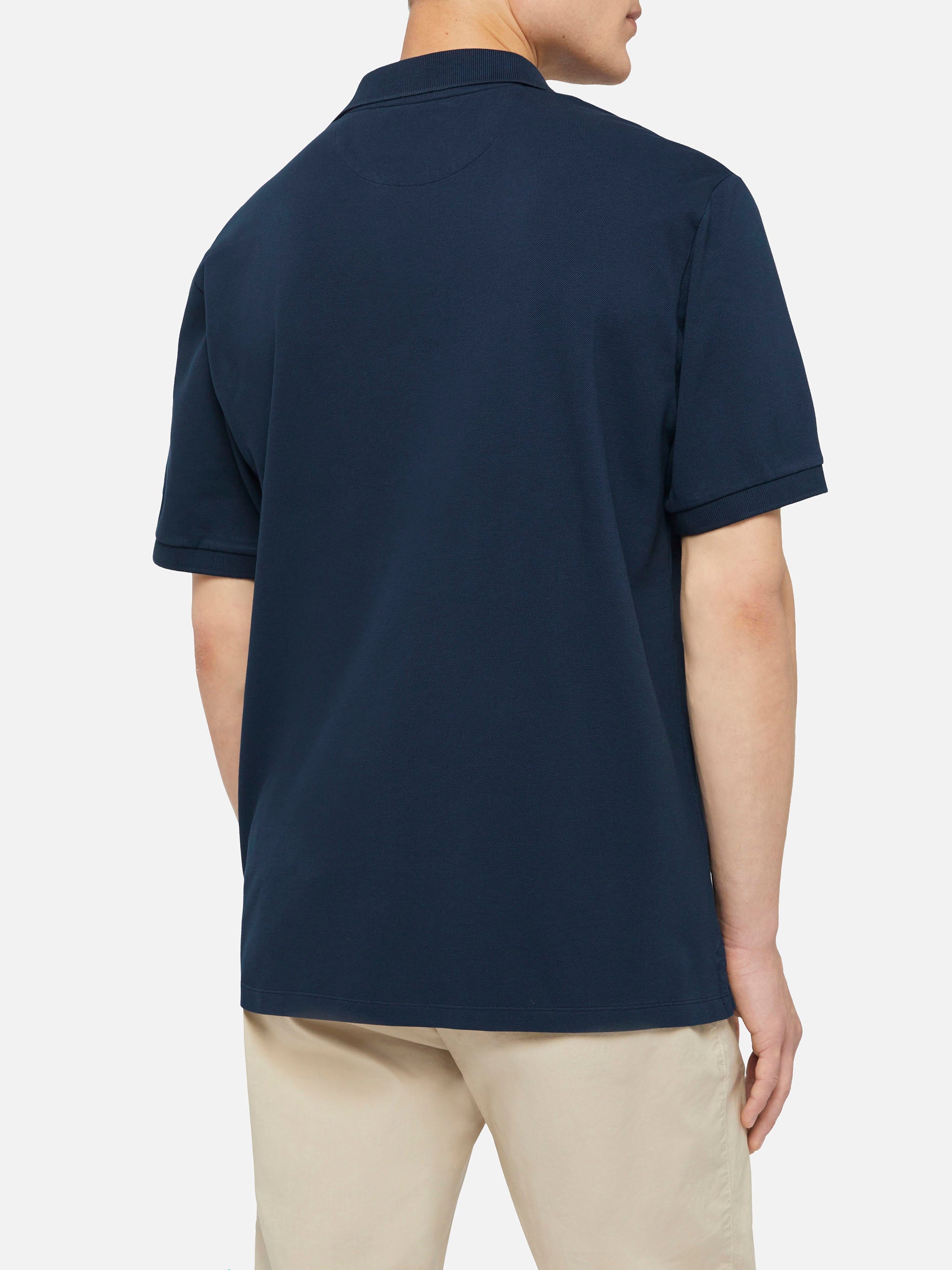 mc2-saint-barth-polo-charles-uomo-in-piquet-di-cotone-blu-navy-senza-bottoni image 3