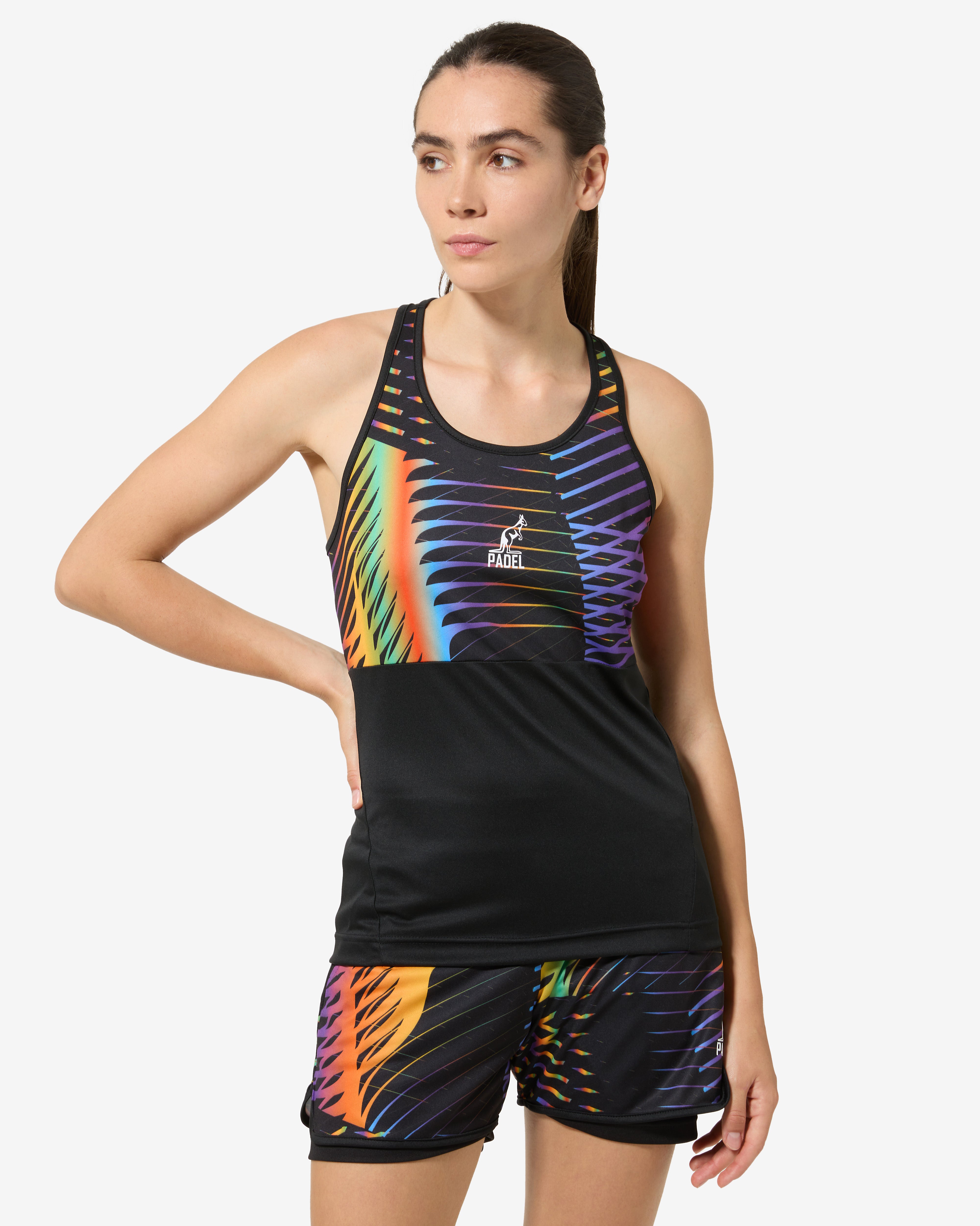 australian-chaos-tank-top-padel-in-tessuto-ace-nero-performance image 1