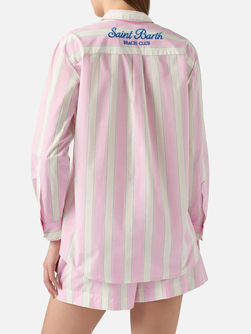 mc2-saint-barth-camicia-brigitte-brig001-donna-in-cotone-a-righe-rosa-con-ricamo image 1