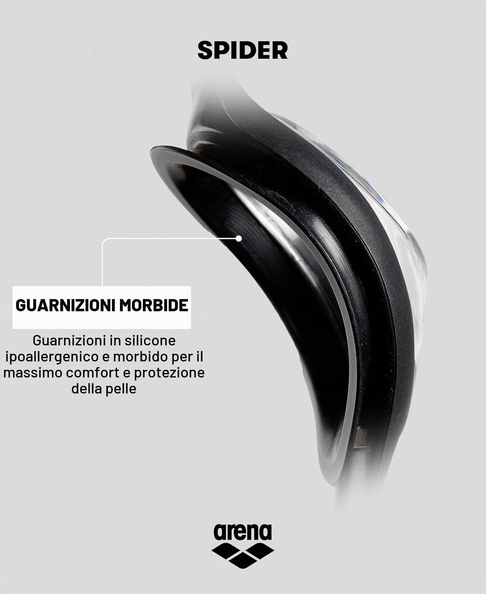 arena-spider-occhialini-nuoto-unisex-adulto-lenti-chiare-anti-appannamento image 4