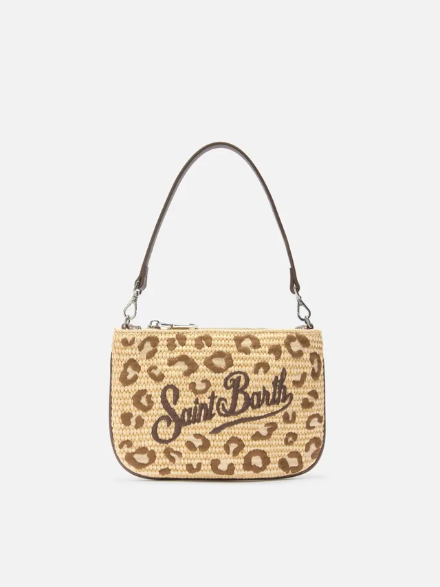 mc2-saint-barth-mini-parisienne-pouch-leopardata-ricamata-con-manico-a-spalla-re image 1