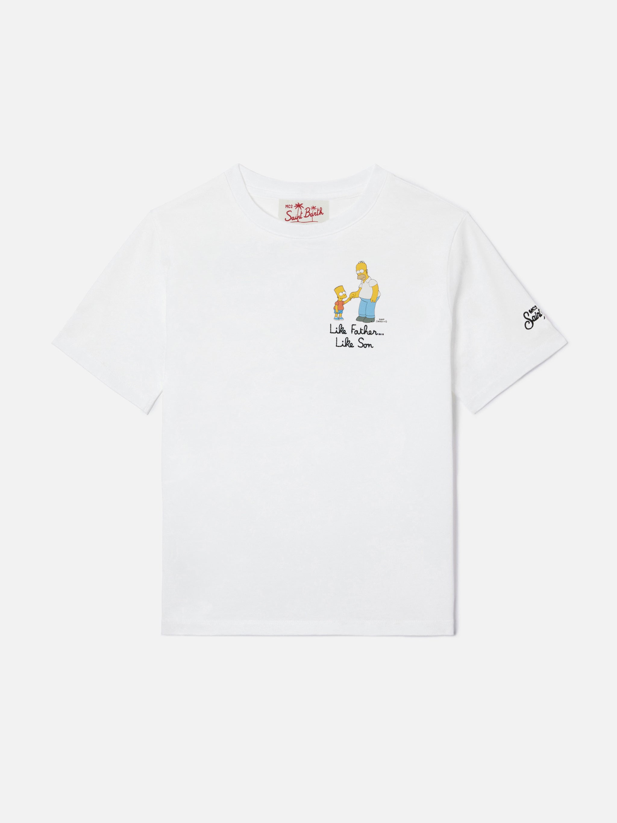 mc2-saint-barth-portofino-jr-t-shirt-bambino-cotone-bianca-like-father-like-son- image 1