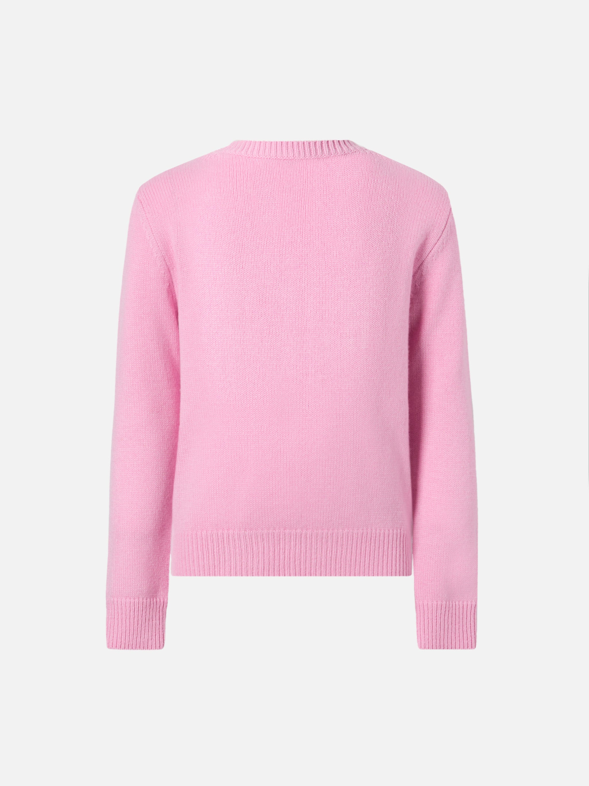 mc2-saint-barth-princess-girocollo-bambina-misto-cashmere-rosa-bella-e-brava image 2